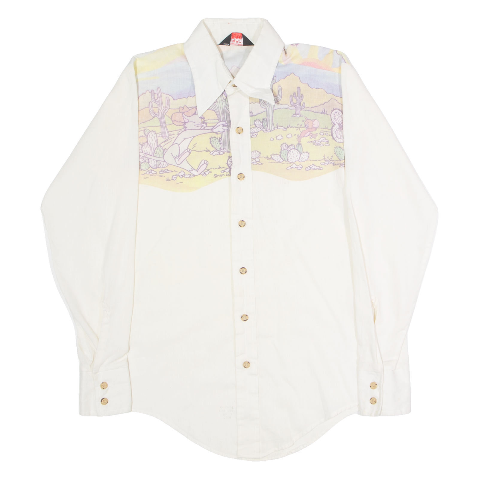 ESPRIT Tom And Jerry Womens Shirt White Crazy Pattern Long Sleeve S Refurbished - N/A refurbished available on Cerqular