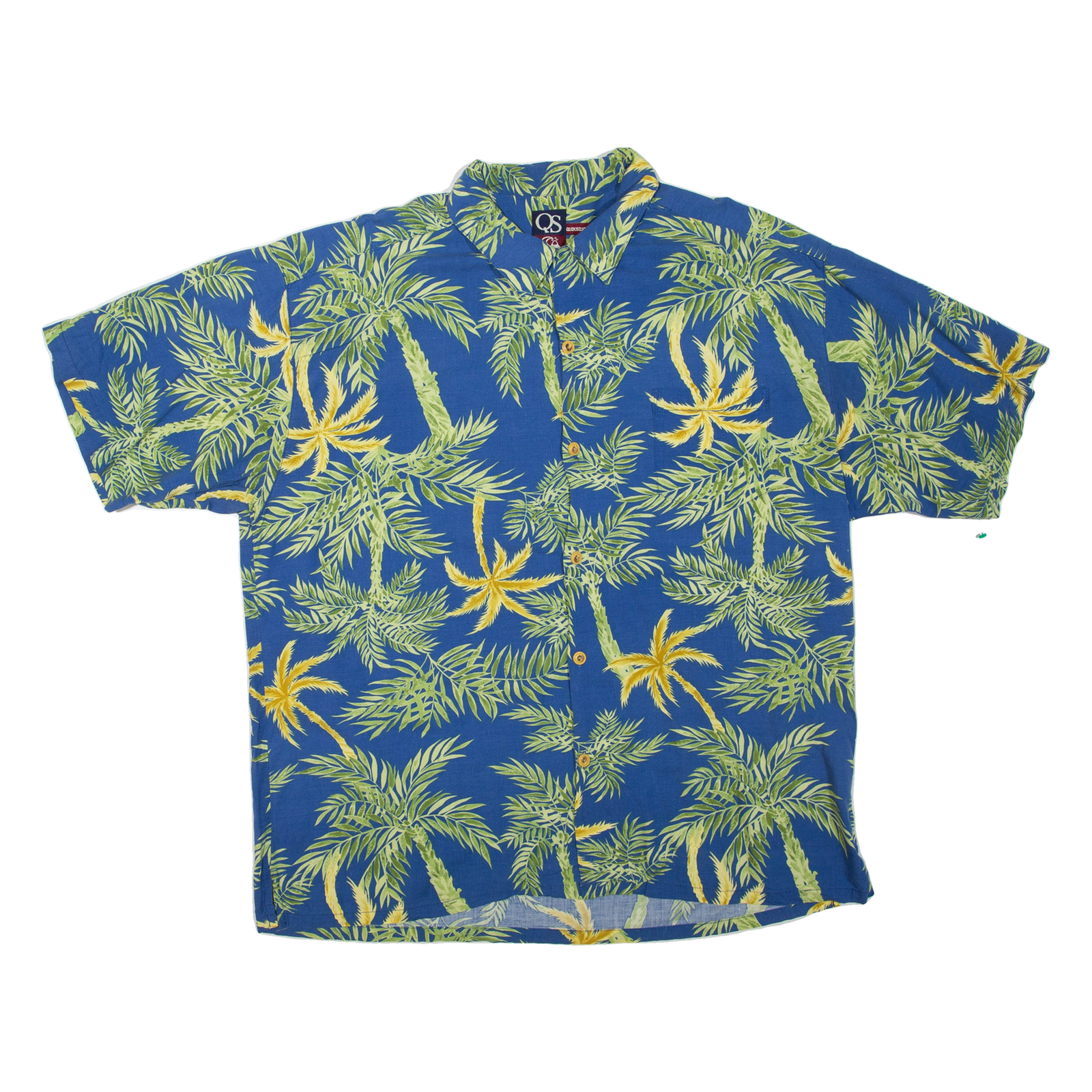 QUIKSILVER Mens Hawaiian Shirt Blue Crazy Pattern 2XL Refurbished - N/A refurbished available on Cerqular