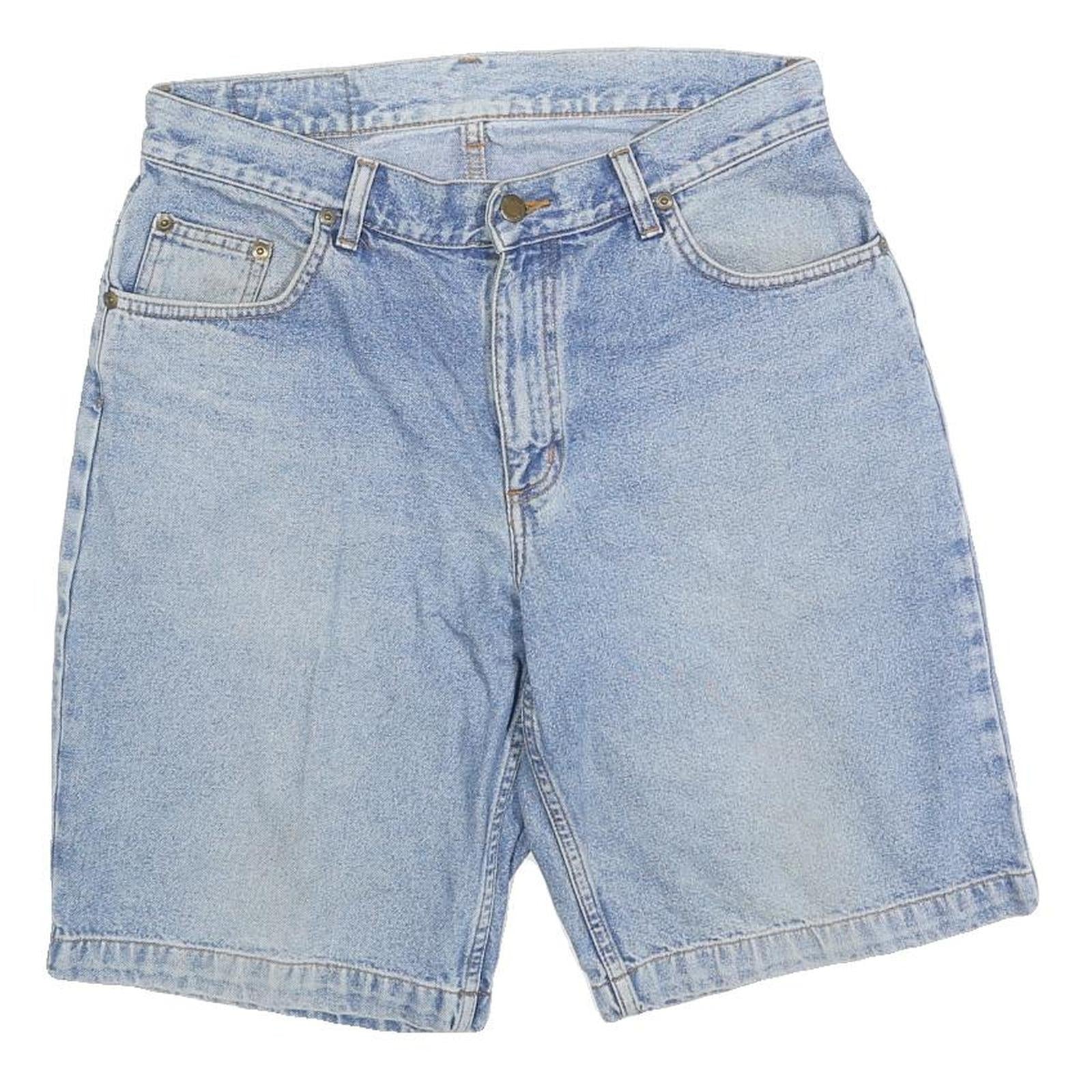 WRANGLER Mens Denim Blue Casual Shorts L W32 Cotton Blend Comfortable Fit Refurbished - N/A refurbished available on Cerqular