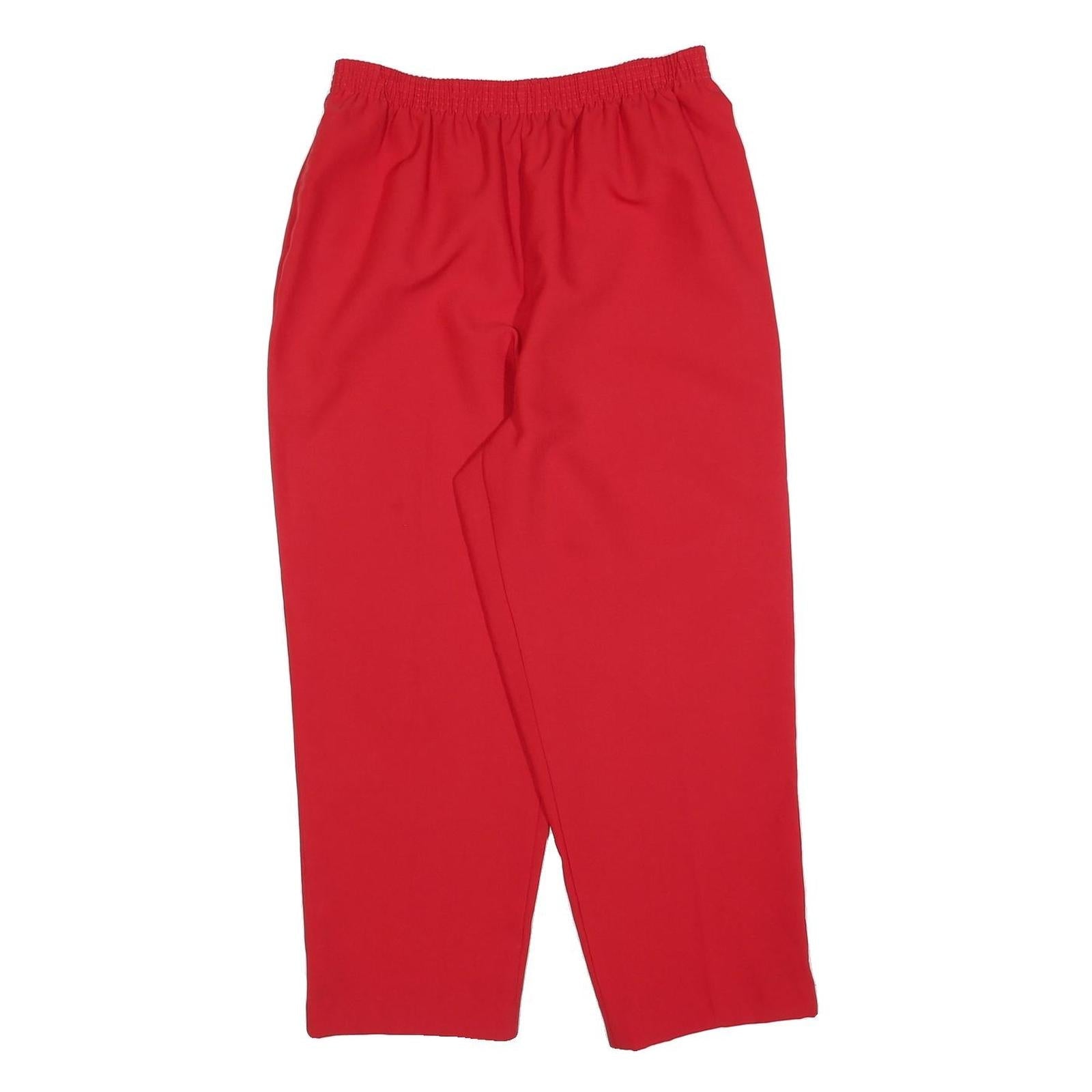 BON WORTH Womens Polyester Relaxed Red Trousers W30 L25 Elastic Waist Casual Refurbished - N/A refurbished available on Cerqular