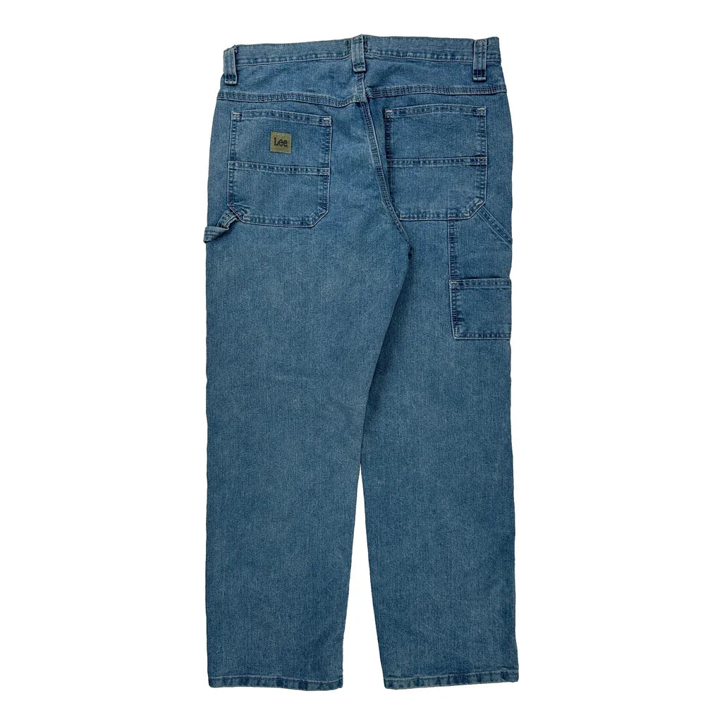 Lee Carpenter Jeans - 33W 30L Blue Cotton Blend Refurbished - Thrifted (note: this is a term often used to describe second- refurbished available on Cerqular