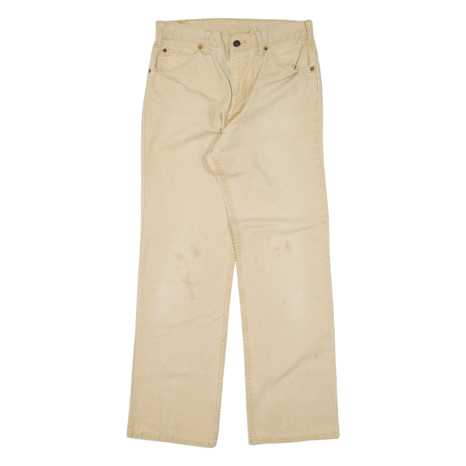 LEVI'S Mens Trousers Beige Regular Straight W30 L30 Refurbished - N/A refurbished available on Cerqular