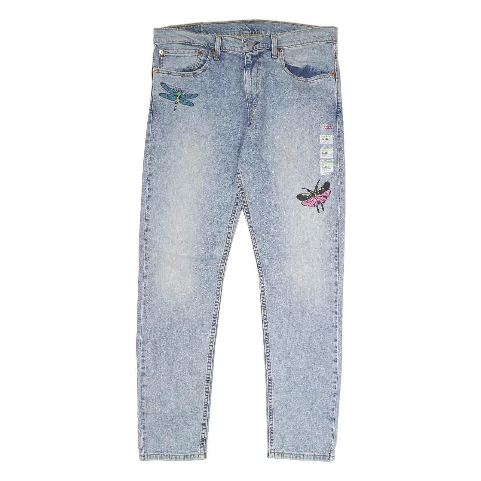 LEVI'S 512 Tapered Mens Jeans Blue Regular Denim Light W36 L32 Dragonfly Refurbished - N/A refurbished available on Cerqular