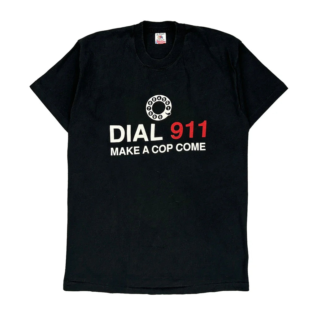 Dial 991 Fruit Of The Loom Single Stitch T-Shirt - Large Black Cotton Refurbished - Thrifted (note: this is a term often used to describe second- refurbished available on Cerqular