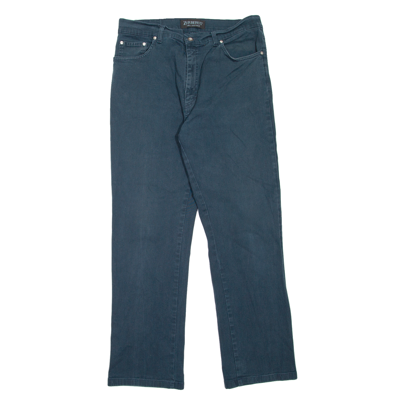 ZERBERUS Mens Jeans Blue Regular Straight W33 L30 Refurbished - N/A refurbished available on Cerqular