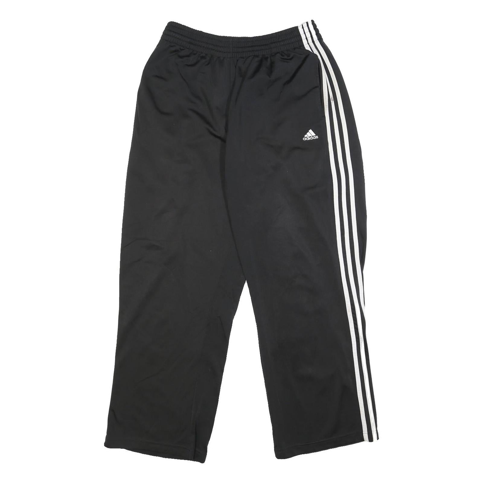 ADIDAS Mens Joggers Black & White Regular Tapered M W27 L27 Three Stripe Logo Refurbished - N/A refurbished available on Cerqular