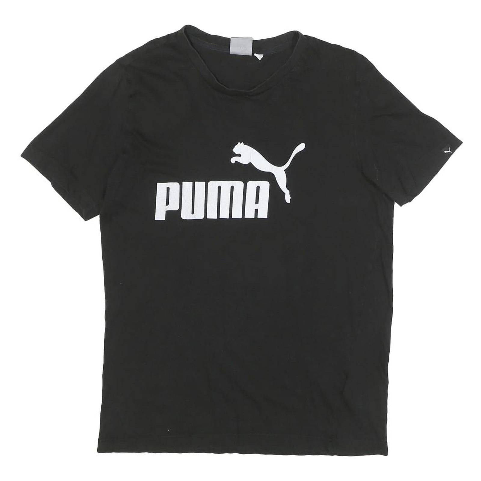 PUMA Mens Black Graphic T-Shirt S Short Sleeve Crew Neck Sport Casual Refurbished - N/A refurbished available on Cerqular