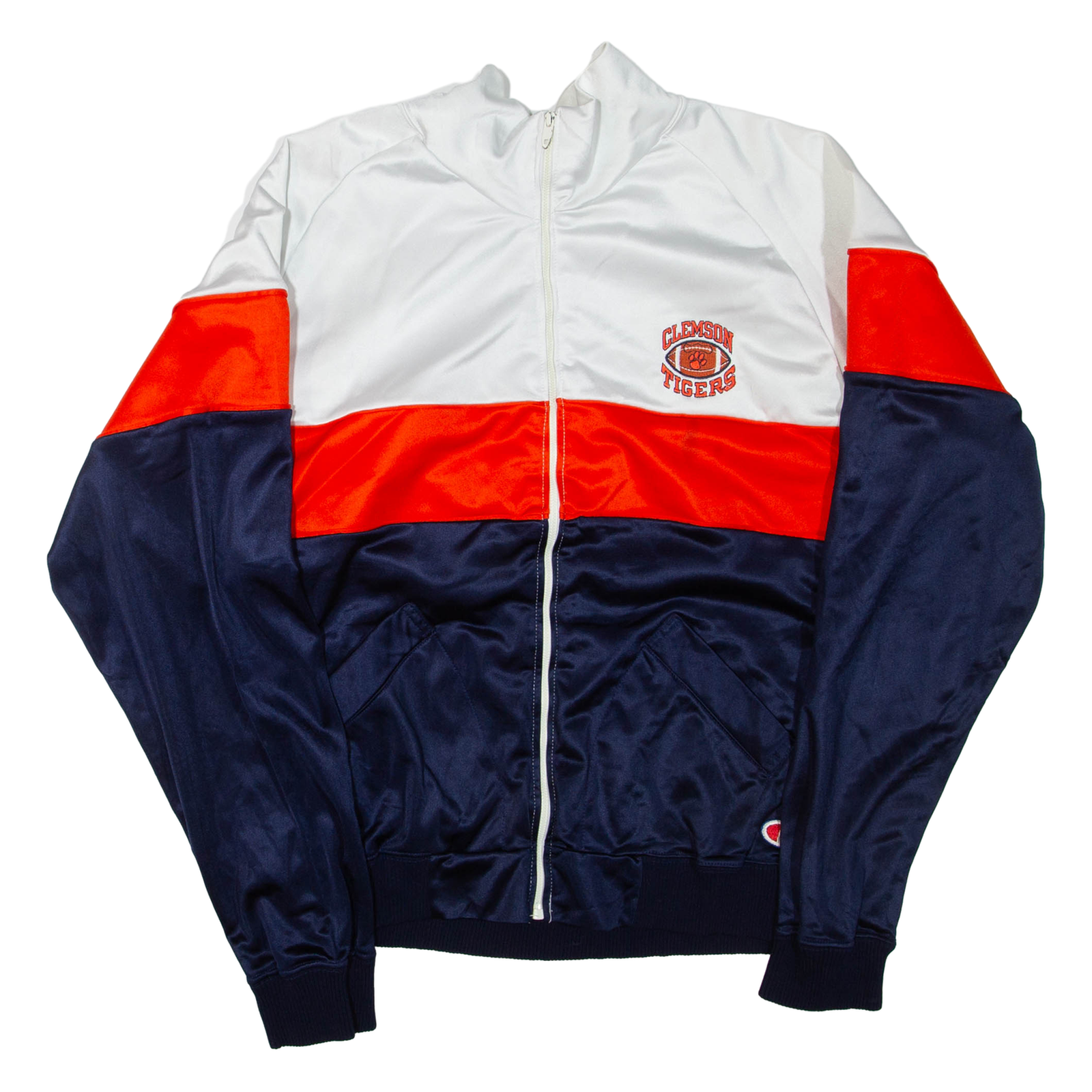 CHAMPION Clemson Tigers Mens Track Jacket White Colourblock XL Refurbished - N/A refurbished available on Cerqular