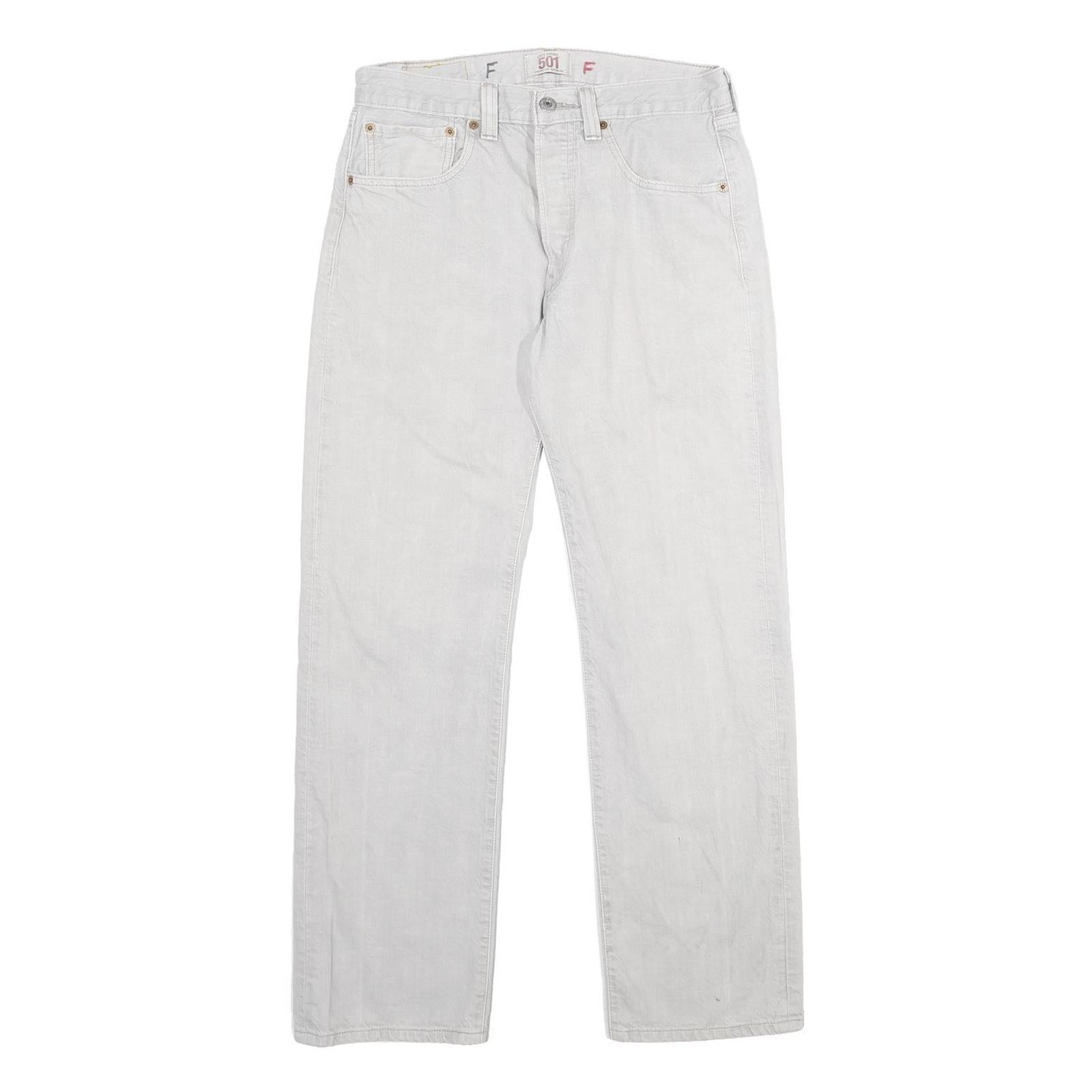 LEVI'S 501 Mens Classic Straight Denim Light W31 L30 Button Cotton Jeans Refurbished - N/A refurbished available on Cerqular