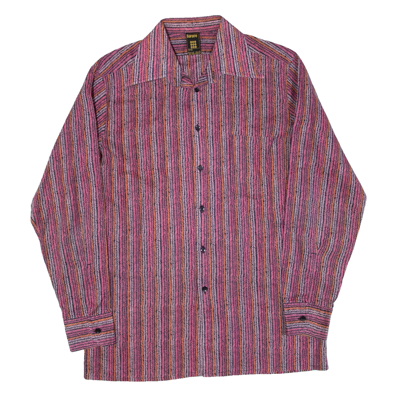 TORERO Mens Shirt Pink Striped Long Sleeve S Refurbished - N/A refurbished available on Cerqular