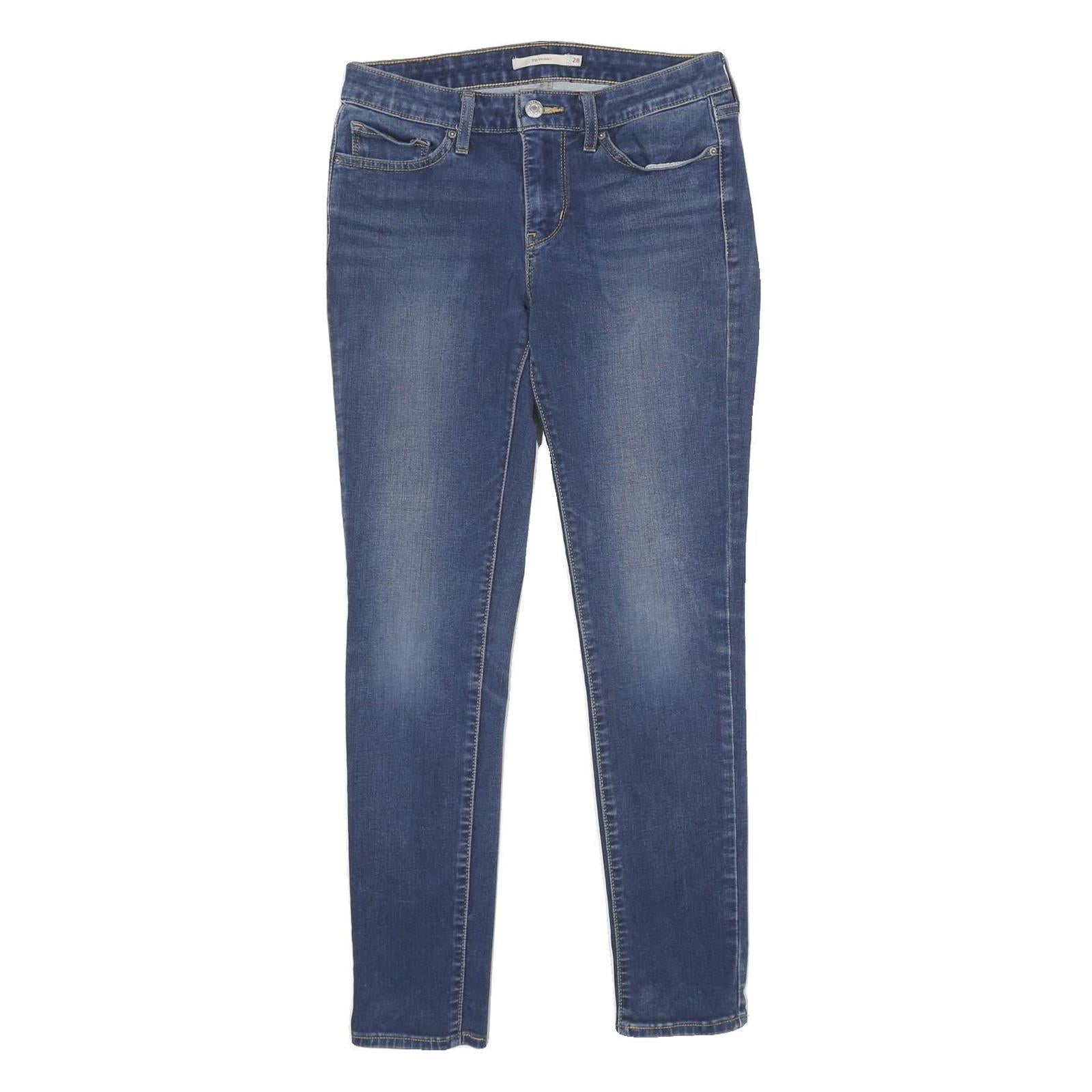 LEVI'S 711 Skinny Womens Jeans Blue Slim Denim Medium W28 L30 Stylish Fit Refurbished - N/A refurbished available on Cerqular