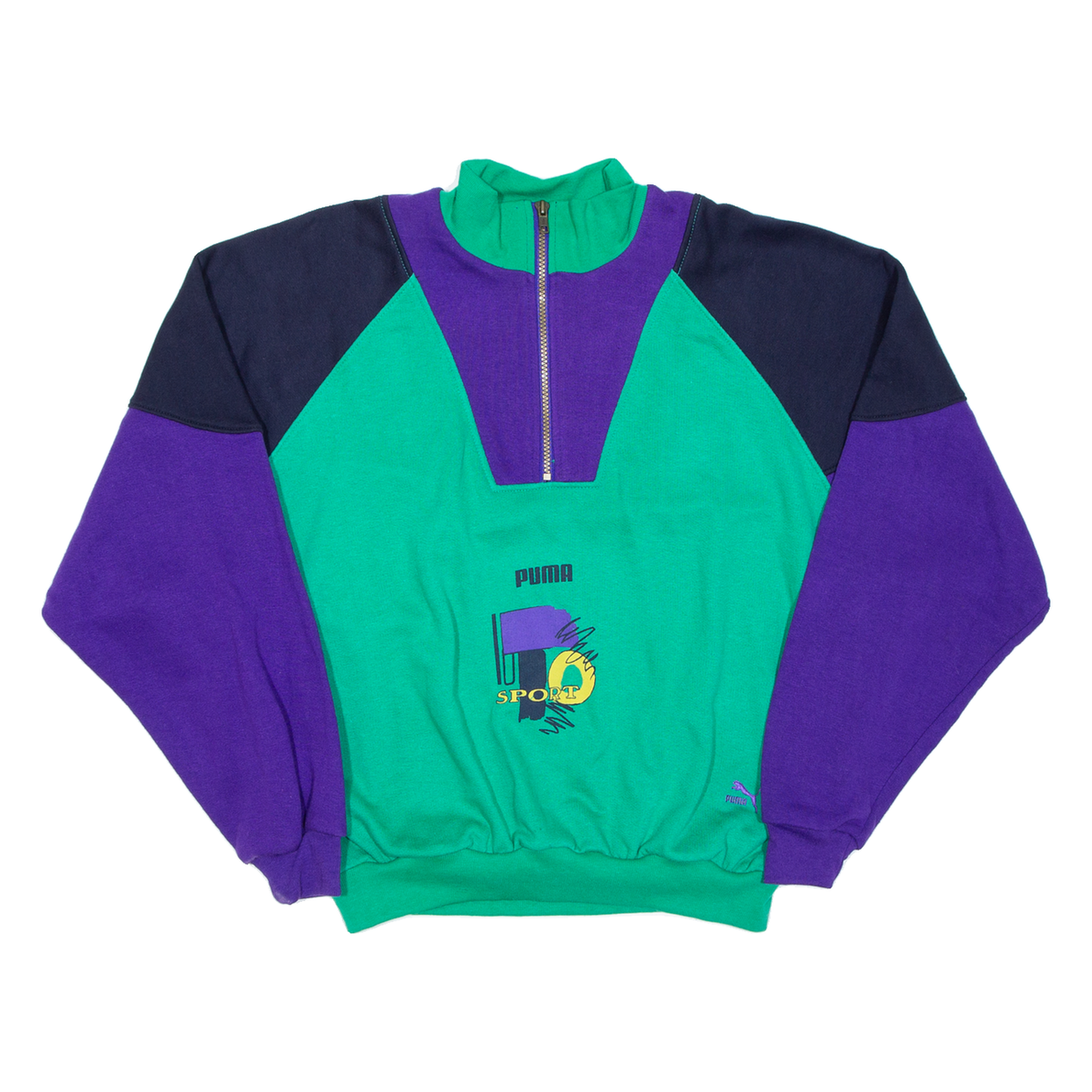 PUMA Womens Sweatshirt Purple 1/4 Zip M Refurbished - N/A refurbished available on Cerqular