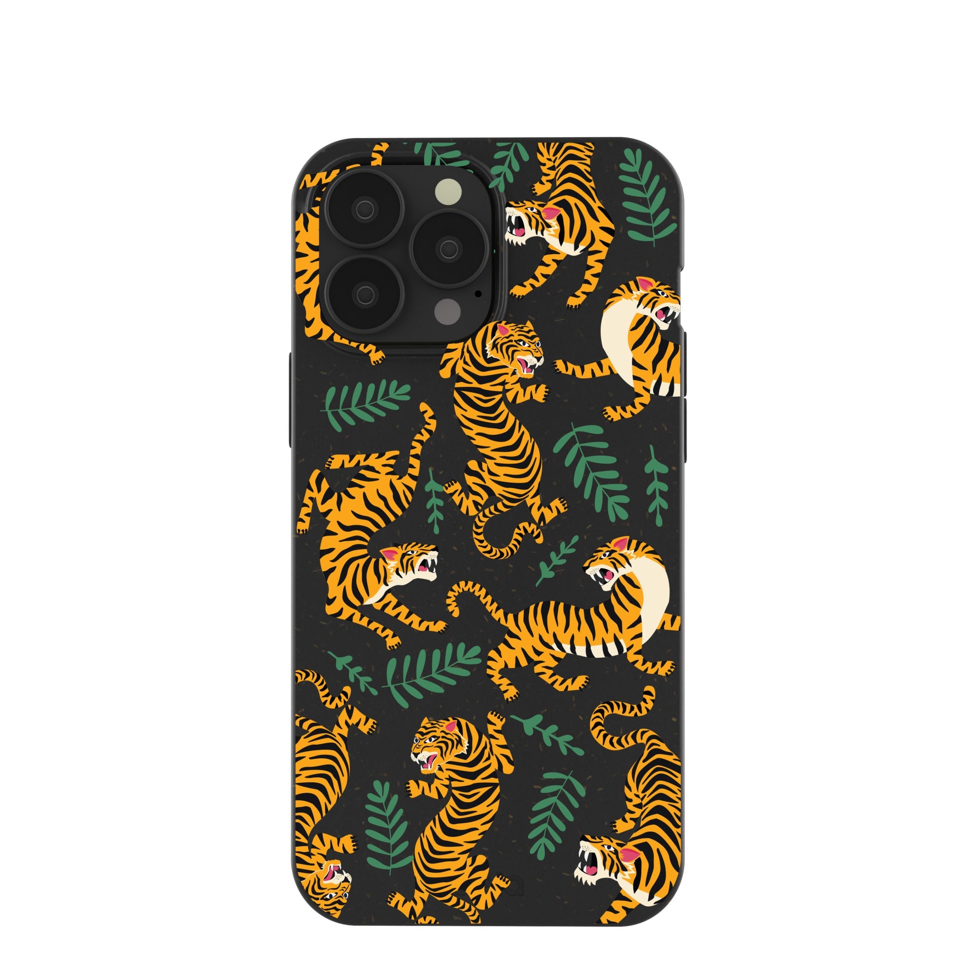 Black Playful Tigers iPhone 13 Pro Max Case Refurbished - Pela Case refurbished available on Cerqular