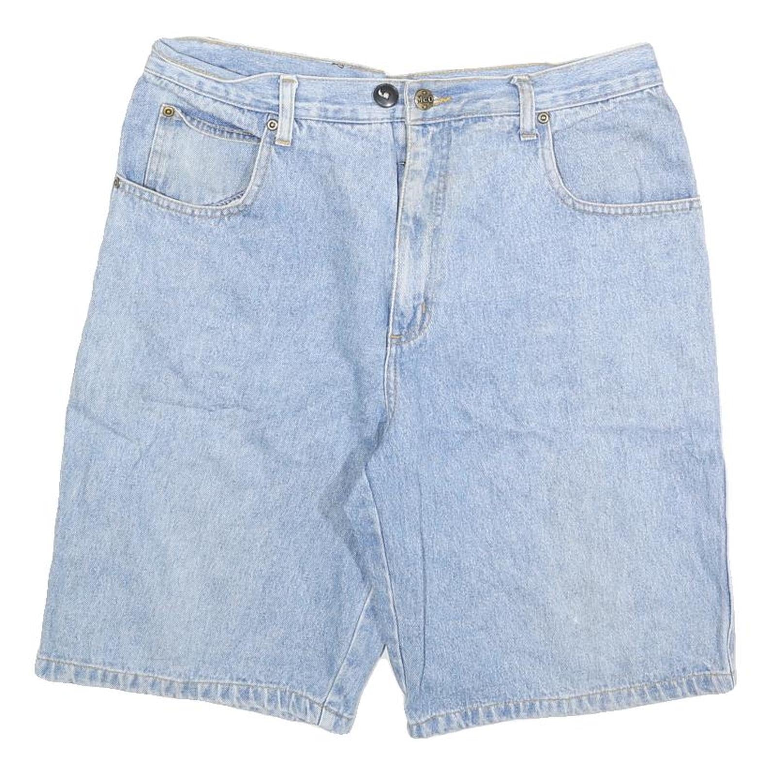 MCORVIS Mens Light Blue Denim Shorts M W32 Classic Cotton Blend Casual Fit Refurbished - N/A refurbished available on Cerqular