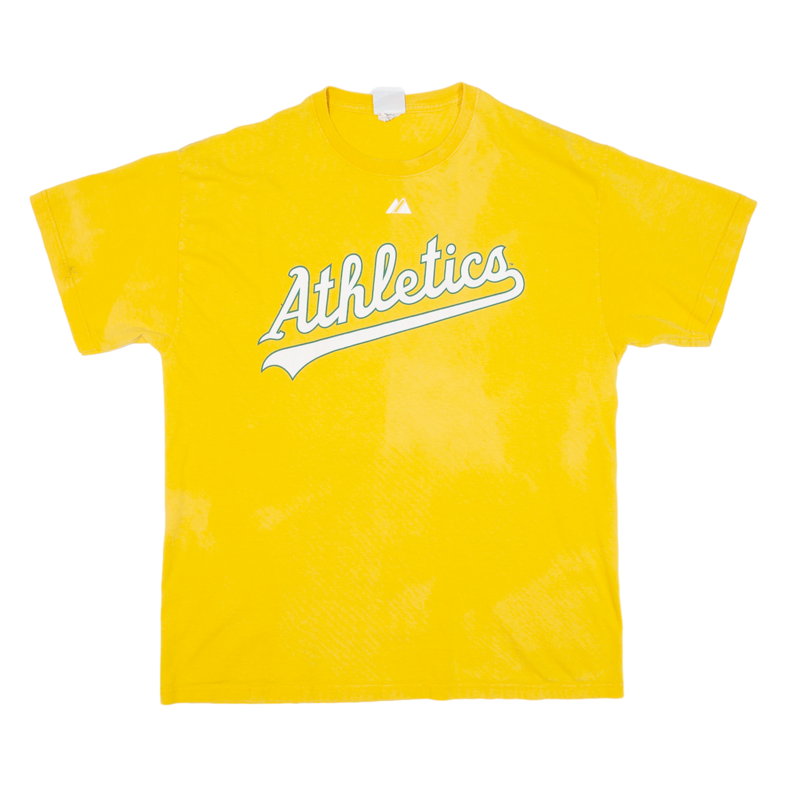 MAJESTIC Athletics Mens T-Shirt Yellow USA L Refurbished - N/A refurbished available on Cerqular