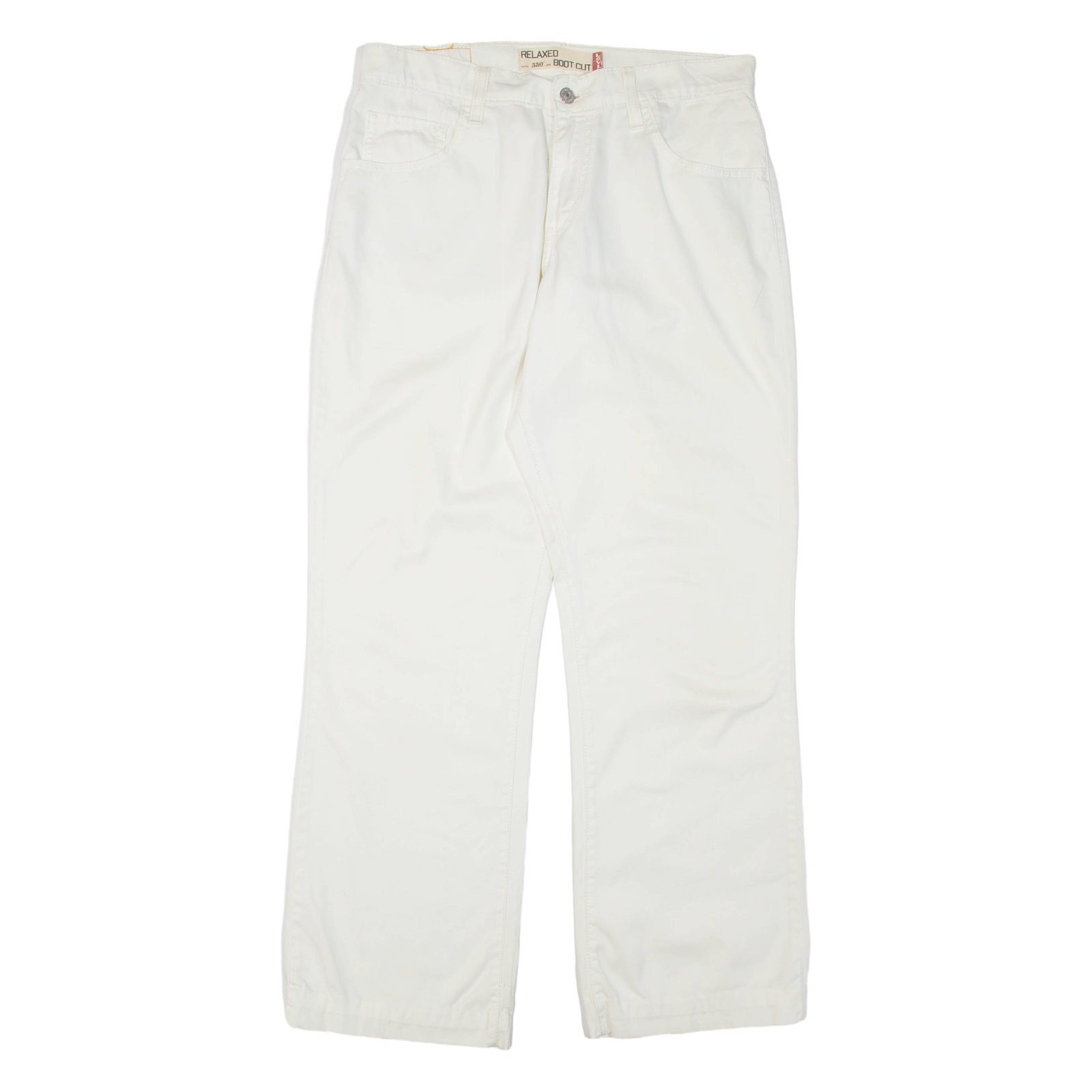 LEVI'S Womens Trousers White Relaxed Bootcut W30 L30 Refurbished - N/A refurbished available on Cerqular