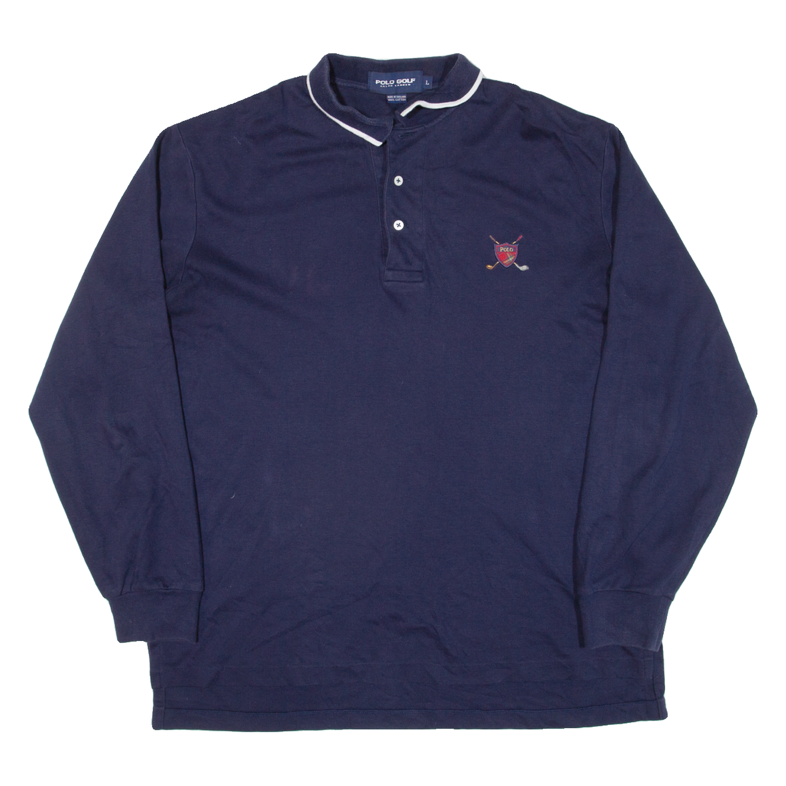 POLO RALPH LAUREN Golf Mens Polo Shirt Blue Long Sleeve L Refurbished - N/A refurbished available on Cerqular