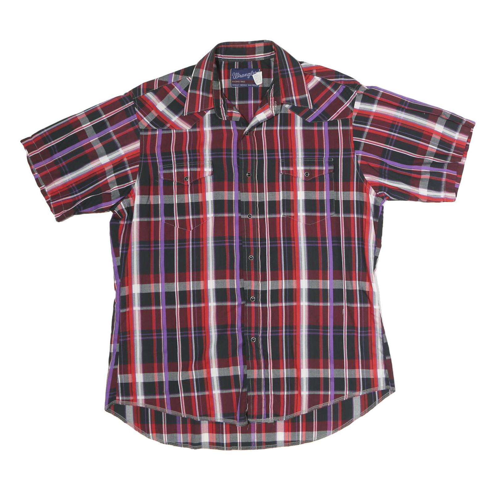 Buy WRANGLER Mens Red Black & Purple Check Shirt XL Cotton Casual Western Style Refurbished - $36.39 WRANGLER Mens Red Black & Purple Check Shirt XL Cotton Casual Western Style Refurbished - N/A refurbished available on Cerqular