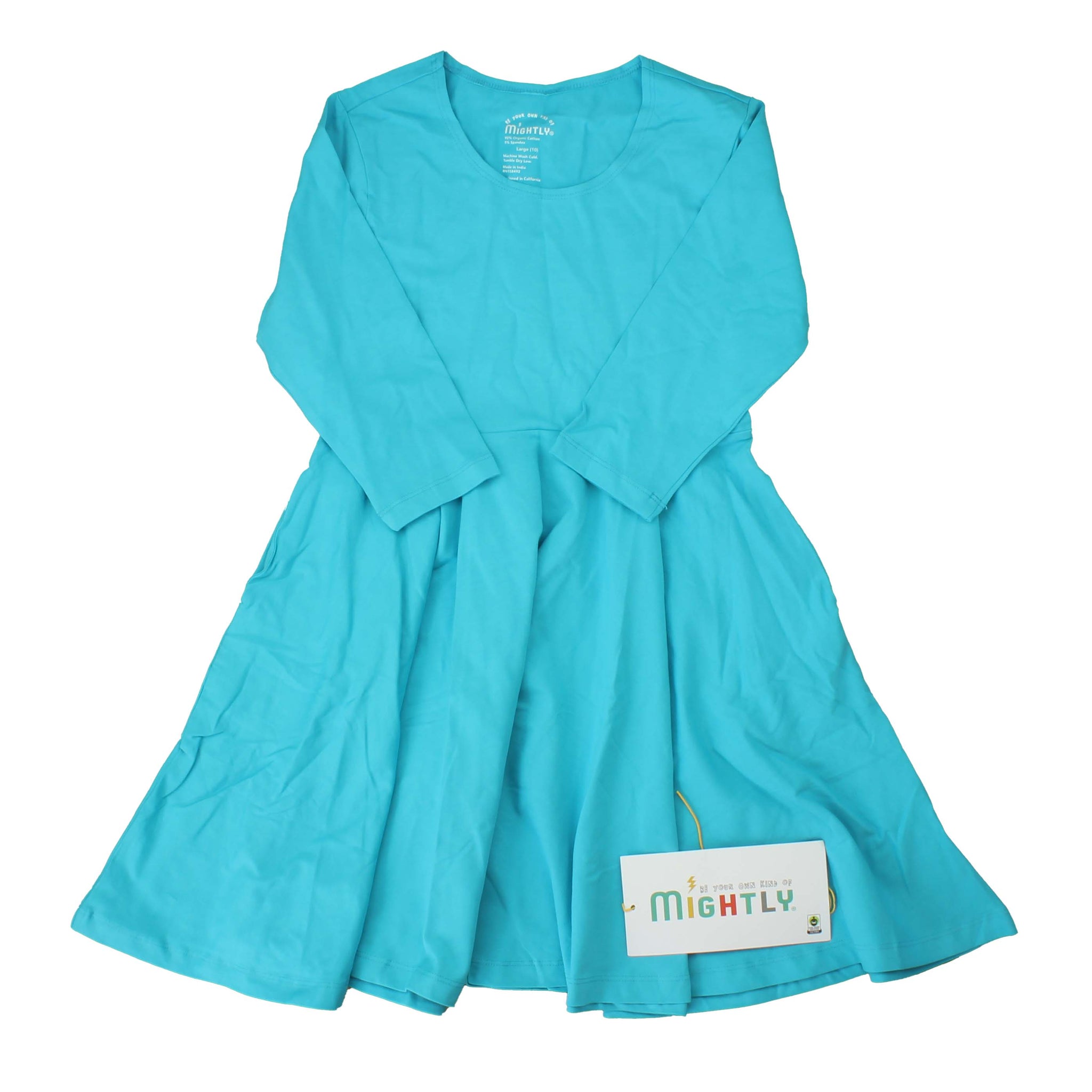 Pre-owned Dress size: 6Y - 14 Years | Color: Turqouise | Clothing Size: 10 Refurbished - N/A (Note: There is no well-known brand named "M refurbished available on Cerqular