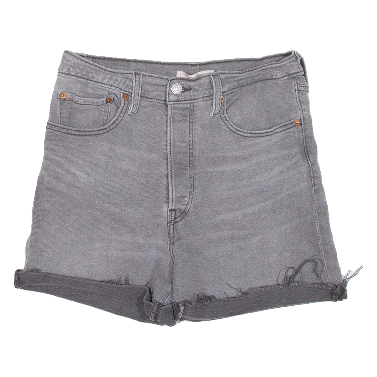Buy LEVI'S Ribcage Womens Denim Shorts Grey M W30 Refurbished - $23.39 LEVI'S Ribcage Womens Denim Shorts Grey M W30 Refurbished - N/A refurbished available on Cerqular