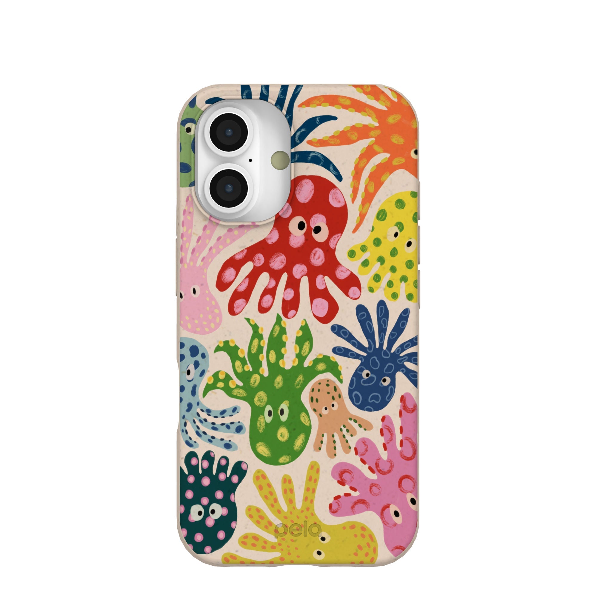 Seashell Octopi iPhone 16 Case Refurbished - Pela Case refurbished available on Cerqular