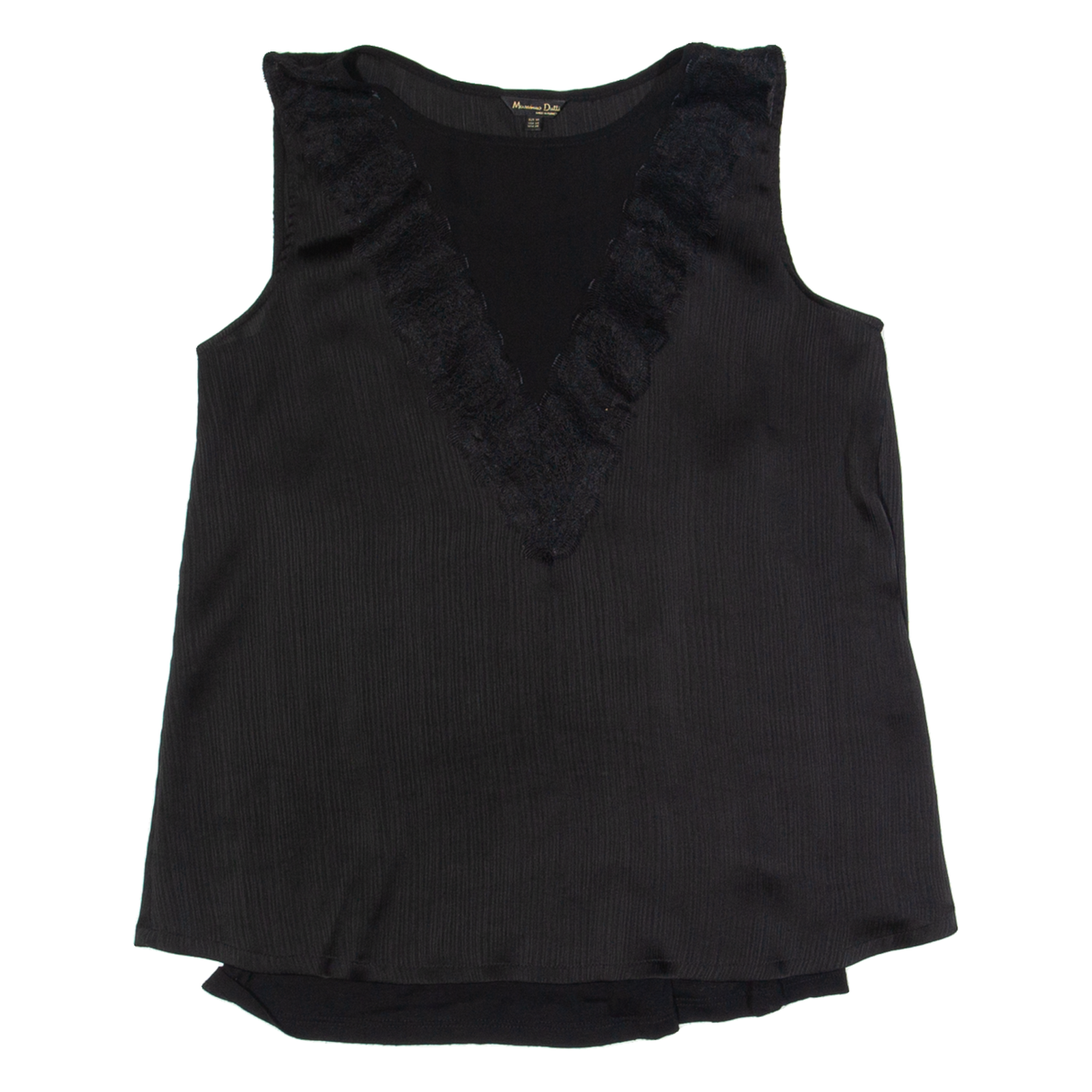 MASSIMO DUTTI Womens Top Black Sleeveless XS Refurbished - N/A refurbished available on Cerqular