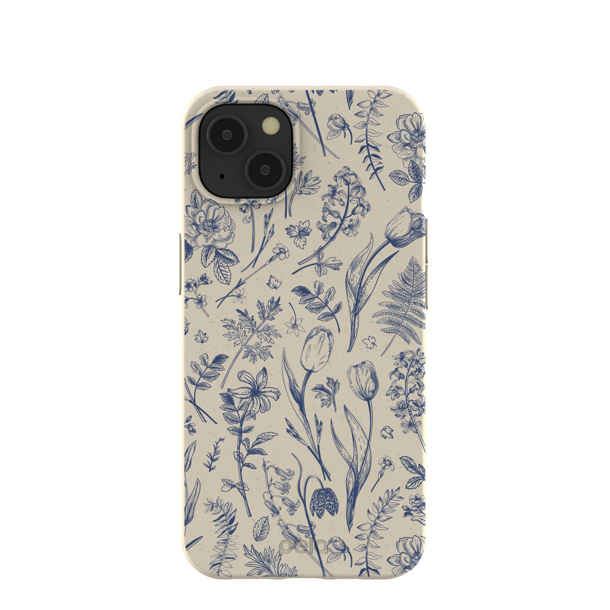 London Fog Indigo Bouquet iPhone 13 Case Refurbished - Pela Case refurbished available on Cerqular