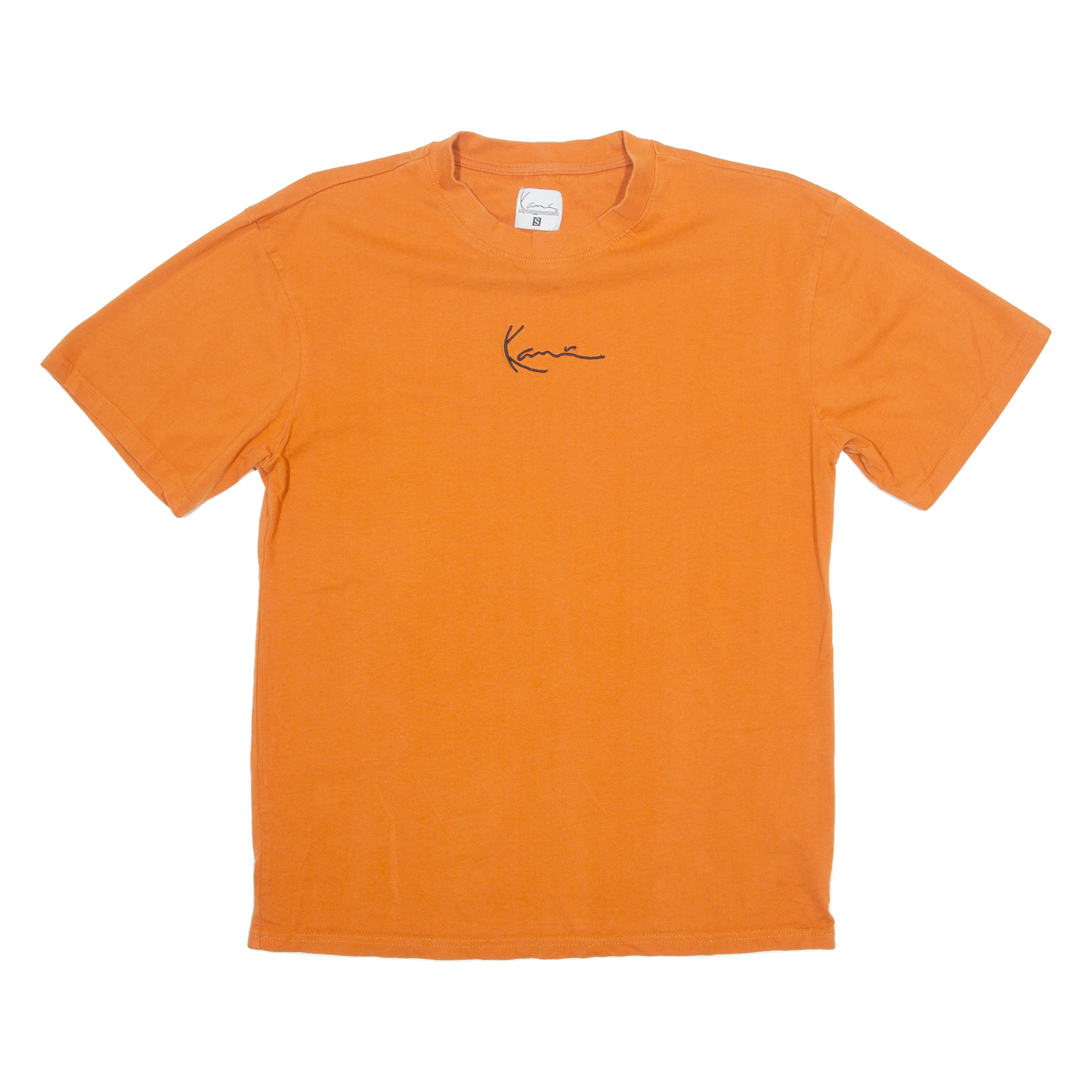 KARL KANI Mens T-Shirt Orange Crew Neck S Refurbished - N/A refurbished available on Cerqular
