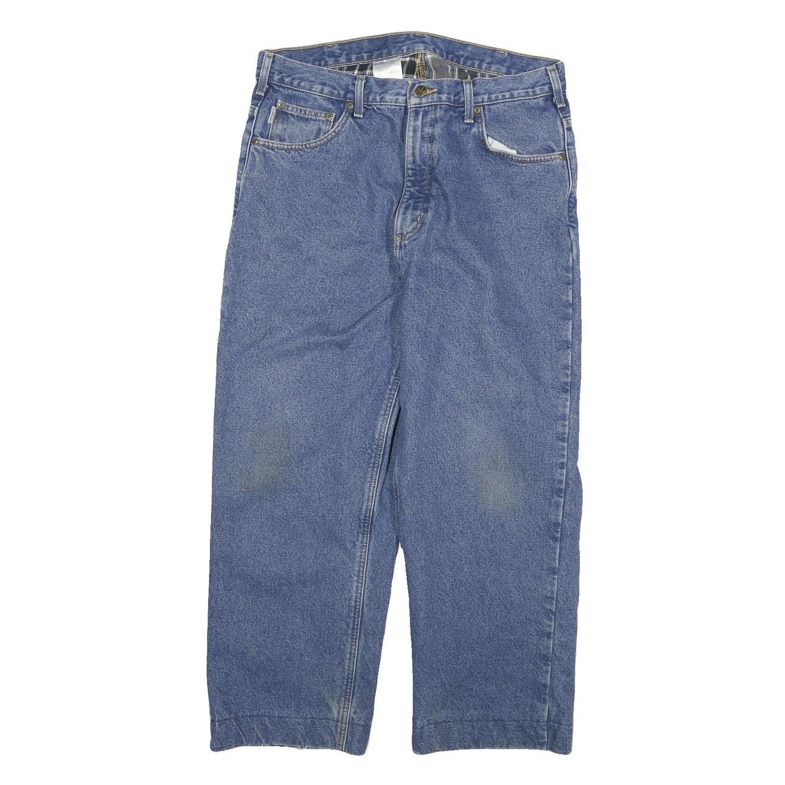 CARHARTT Mens Jeans Blue Relaxed Straight Denim Medium W34 L27 Workwear Refurbished - N/A refurbished available on Cerqular