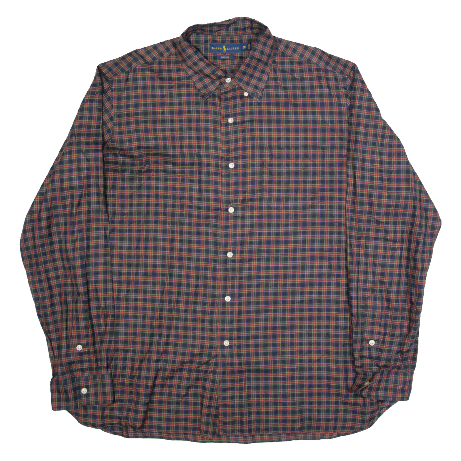 RALPH LAUREN Mens Shirt Red Plaid Long Sleeve XL Refurbished - N/A refurbished available on Cerqular