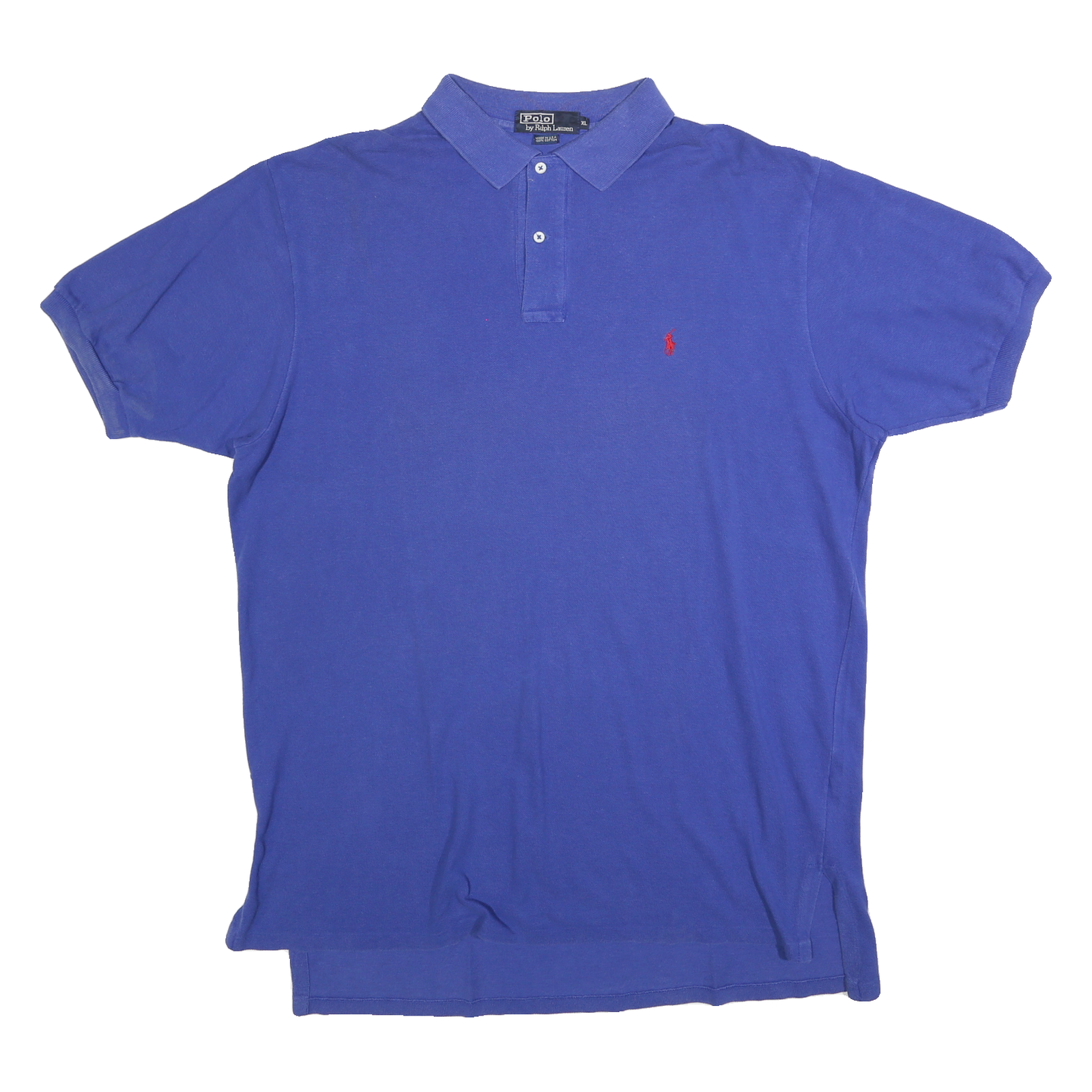 POLO RALPH LAUREN Mens Blue Short Sleeve Polo Shirt XL Classic Cotton Blend Refurbished - N/A refurbished available on Cerqular