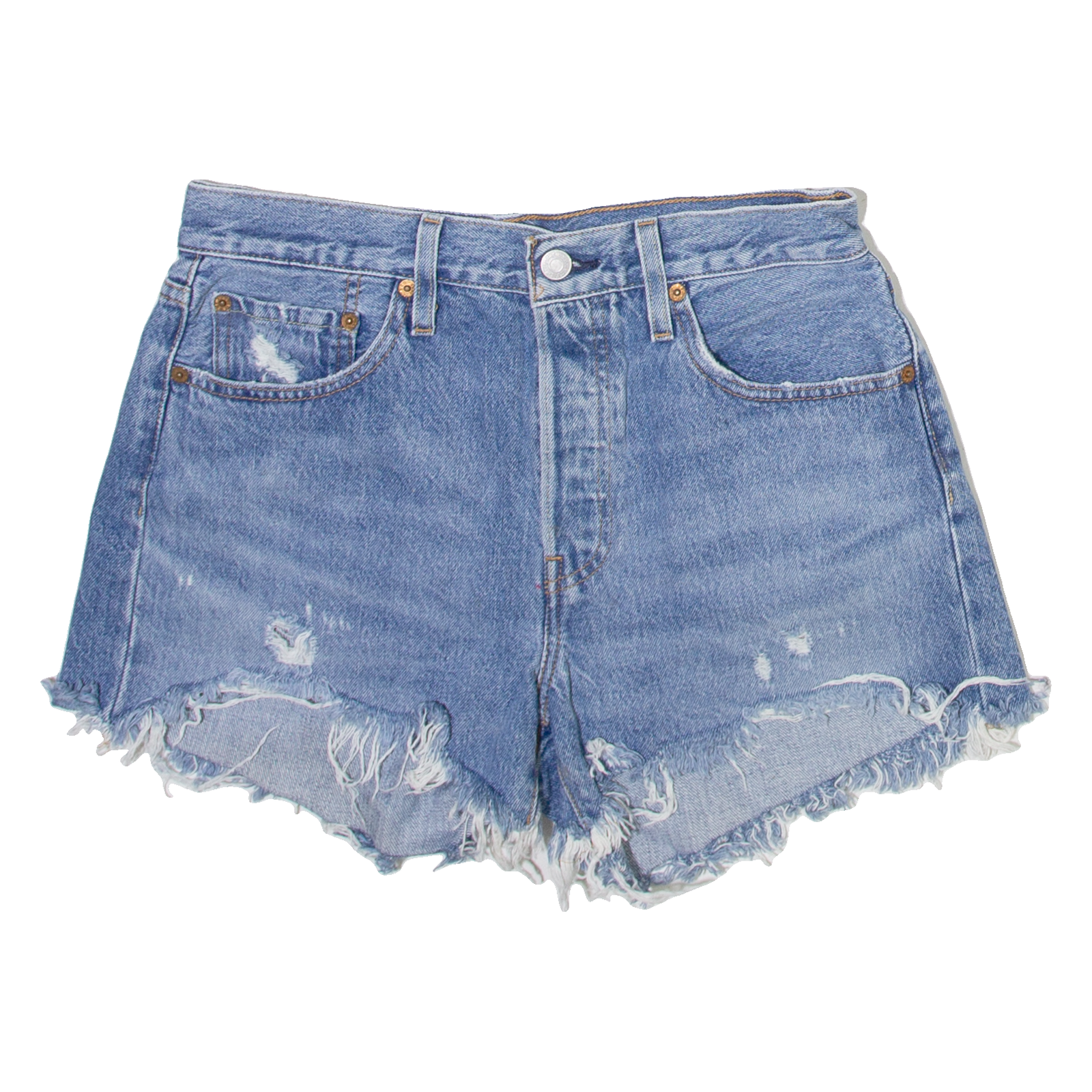LEVI'S 501 Big E Womens Denim Shorts Blue S W27 Refurbished - N/A refurbished available on Cerqular