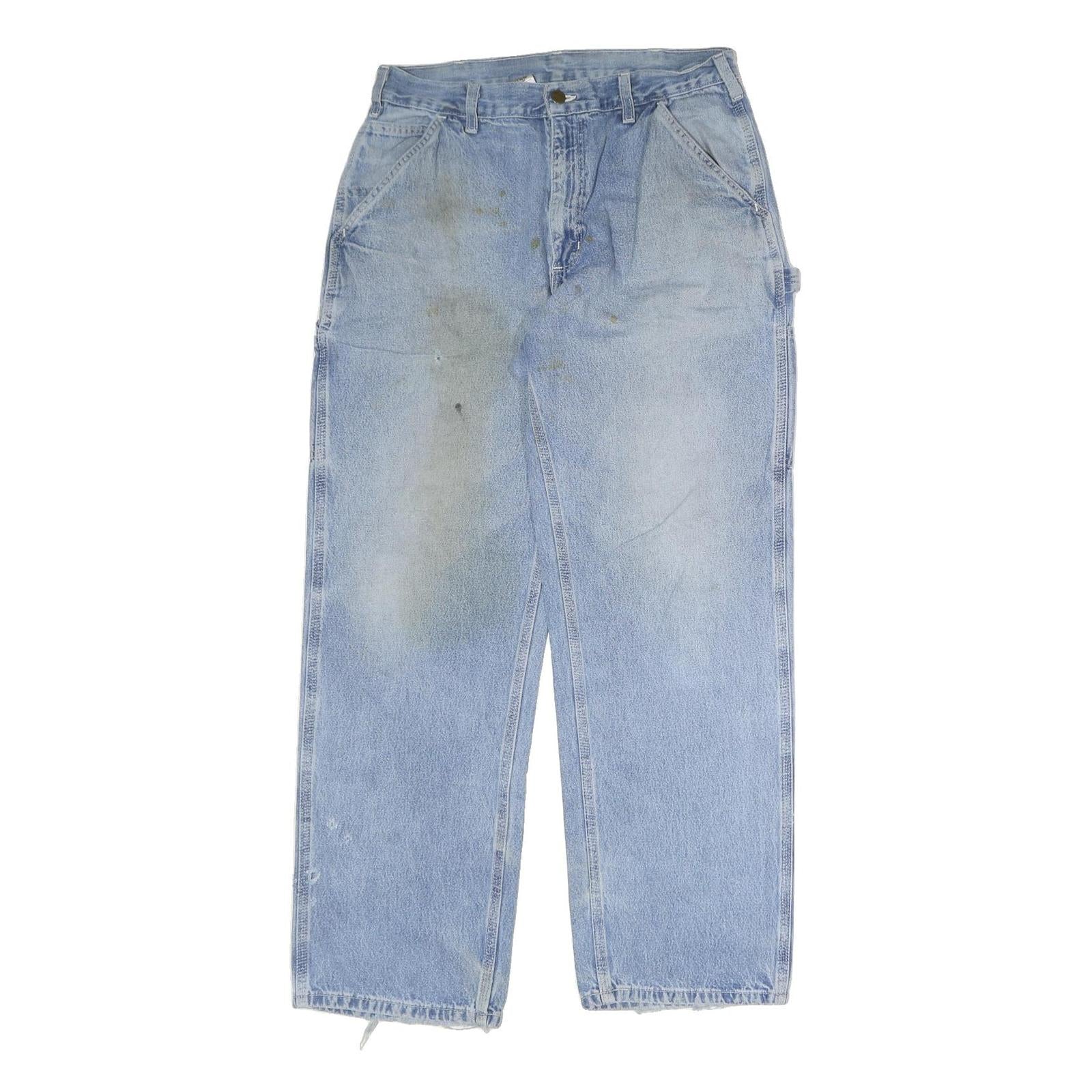 CARHARTT Mens Jeans Blue Relaxed Straight Denim Medium W34 L32 Workwear Utility Refurbished - N/A refurbished available on Cerqular