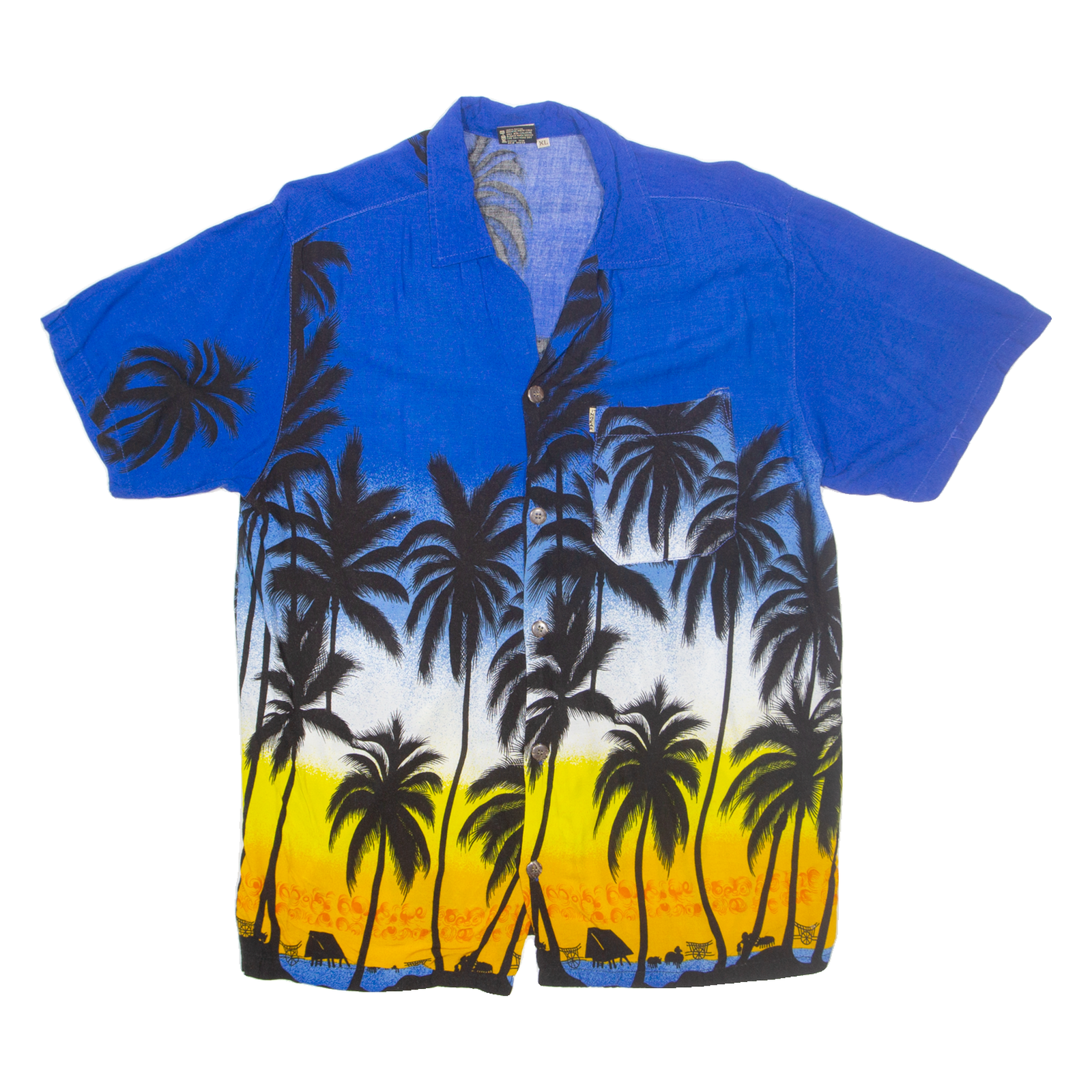 INGEAR Mens Hawaiian Shirt Blue Floral XL Refurbished - N/A refurbished available on Cerqular