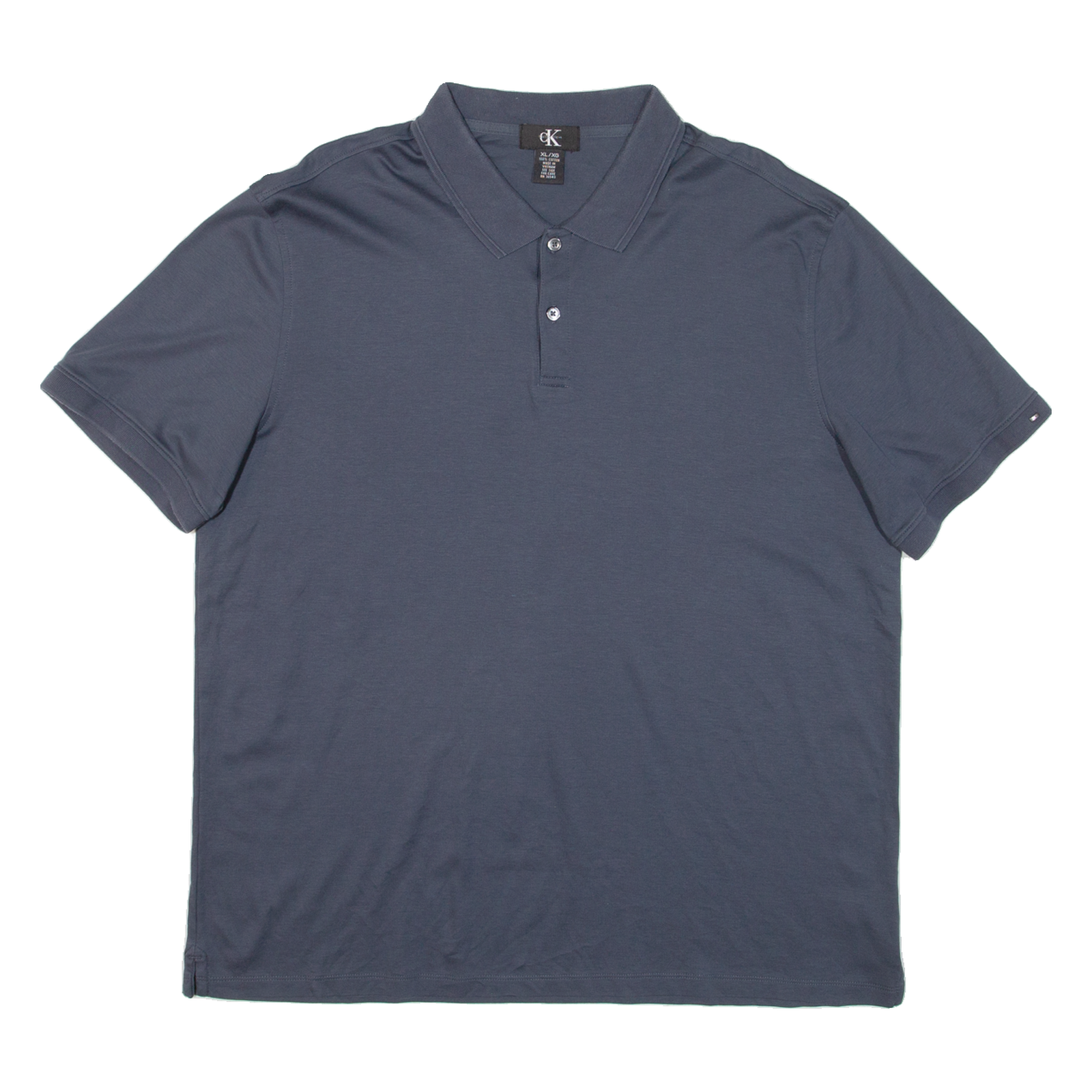 CALVIN KLEIN Mens Polo Shirt Grey XL Refurbished - N/A refurbished available on Cerqular
