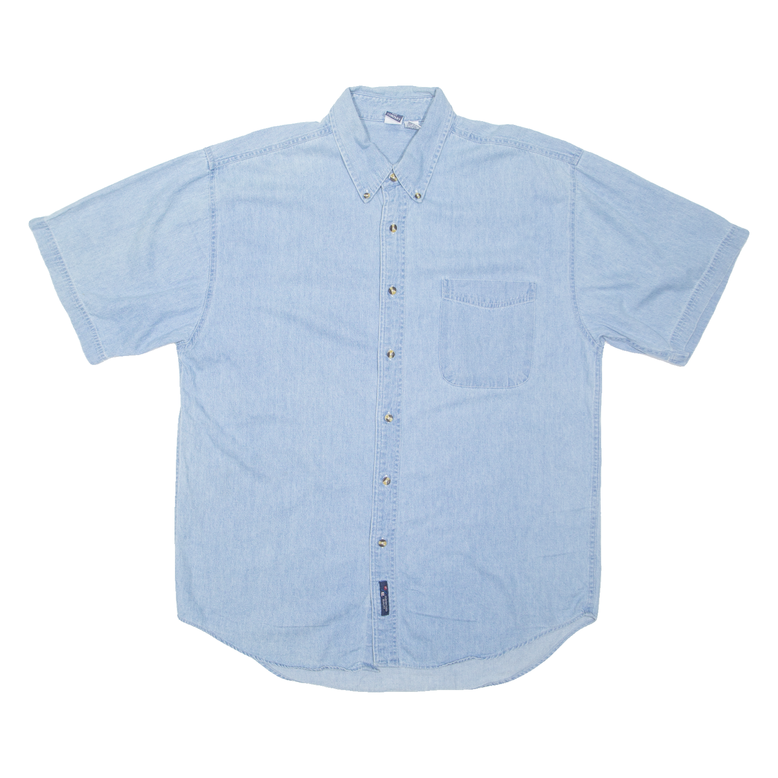 PORT AND COMPANY Denim Look Mens Plain Shirt Blue L Refurbished - N/A refurbished available on Cerqular