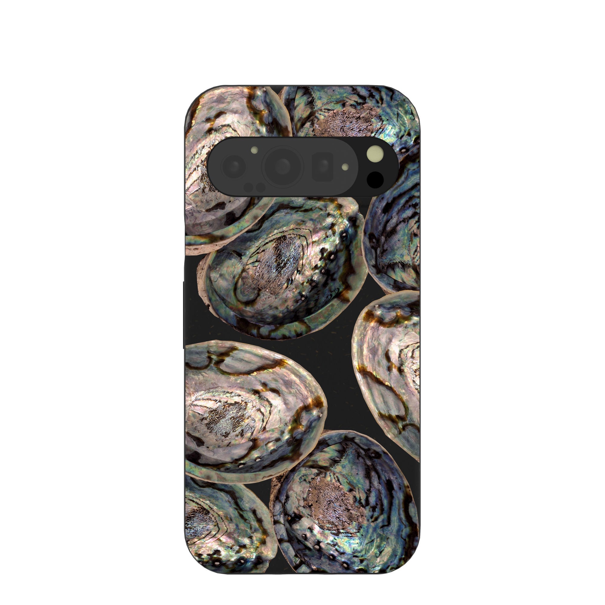 Black Abalone Shells Google Pixel 9/9 Pro Case Refurbished - Pela Case refurbished available on Cerqular