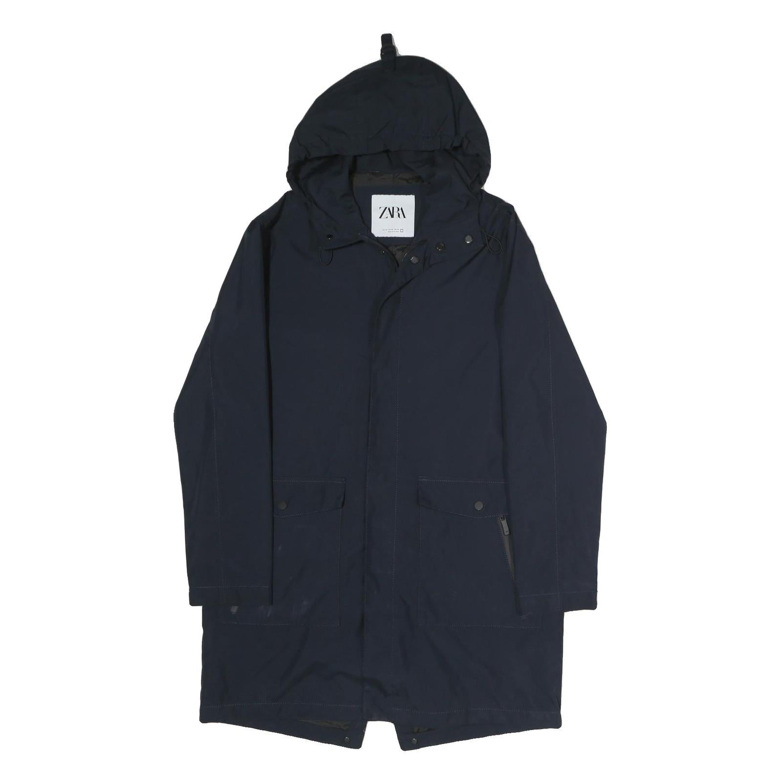 Buy ZARA Womens Navy Blue Hooded Jacket XS Polyester Zip Casual Outerwear Refurbished - $28.59 ZARA Womens Navy Blue Hooded Jacket XS Polyester Zip Casual Outerwear Refurbished - N/A refurbished available on Cerqular