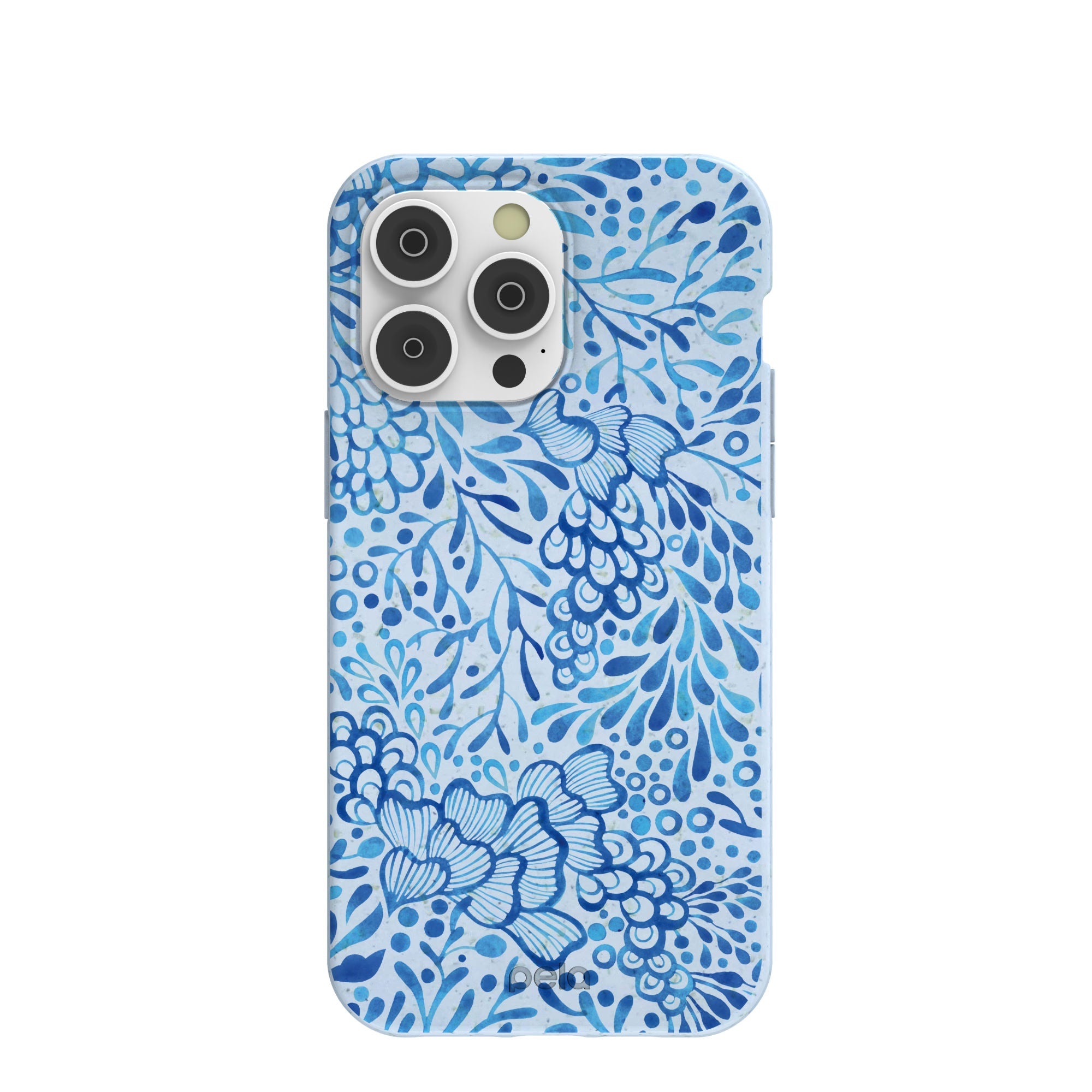 Powder Blue Reef iPhone 14 Pro Max Case Refurbished - Pela Case refurbished available on Cerqular