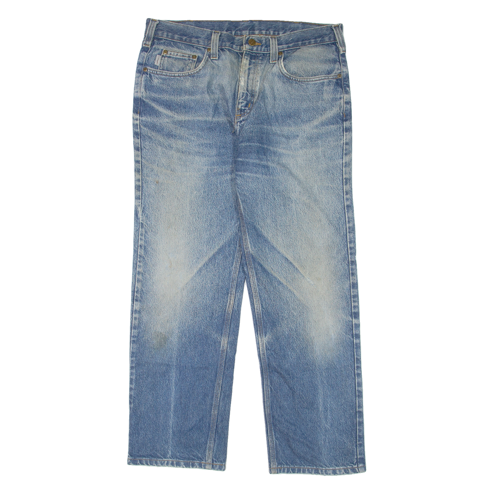 CARHARTT Workwear Mens Jeans Blue Relaxed Straight Stone Wash W35 L30 Refurbished - N/A refurbished available on Cerqular