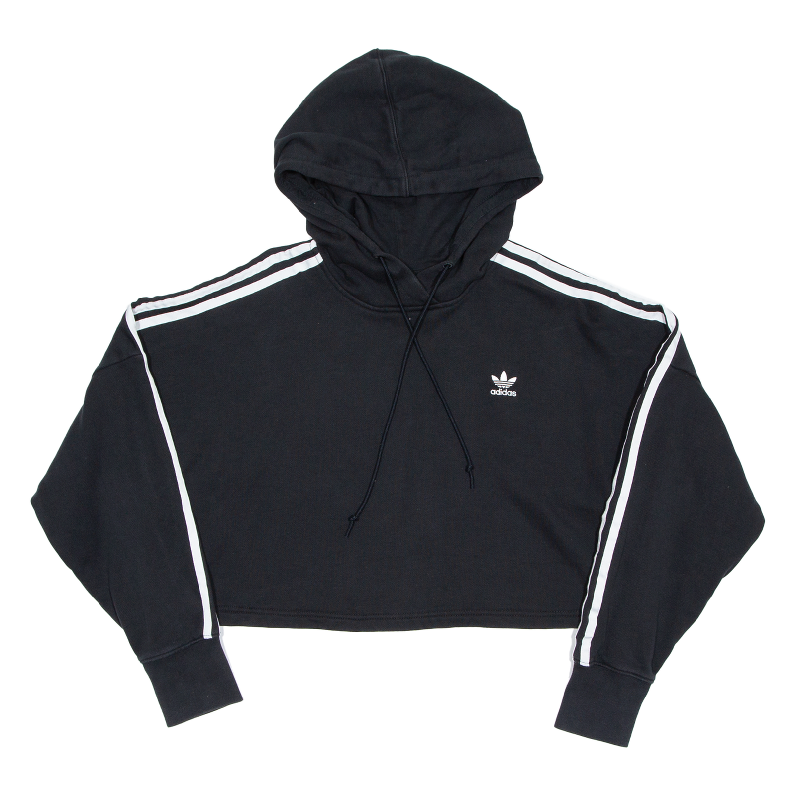 ADIDAS Cropped Womens Black Hoodie UK 6 Refurbished - N/A refurbished available on Cerqular