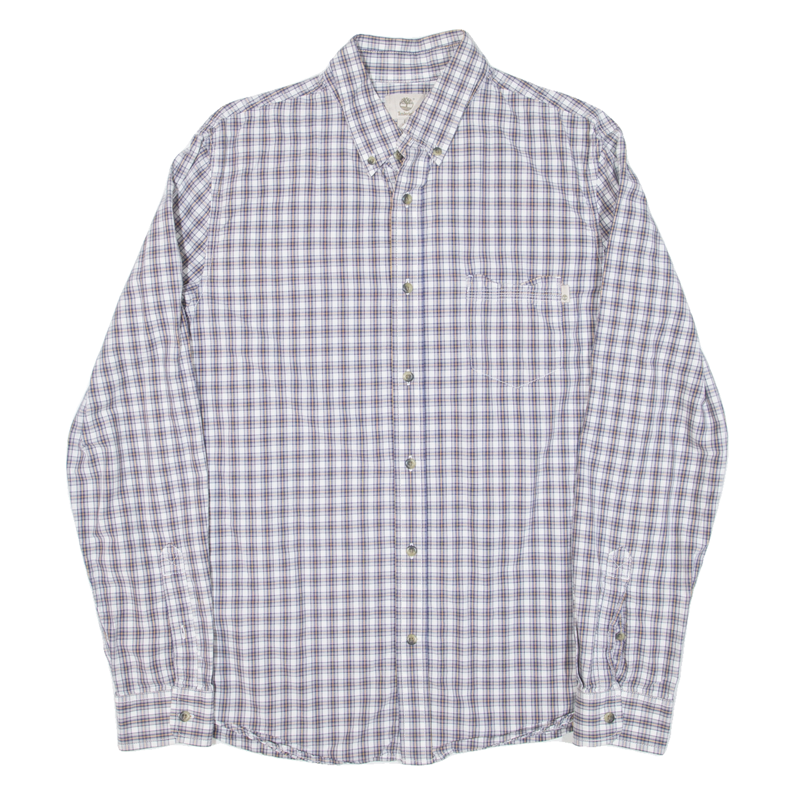 TIMBERLAND Mens Shirt Grey Check Long Sleeve L Refurbished - N/A refurbished available on Cerqular