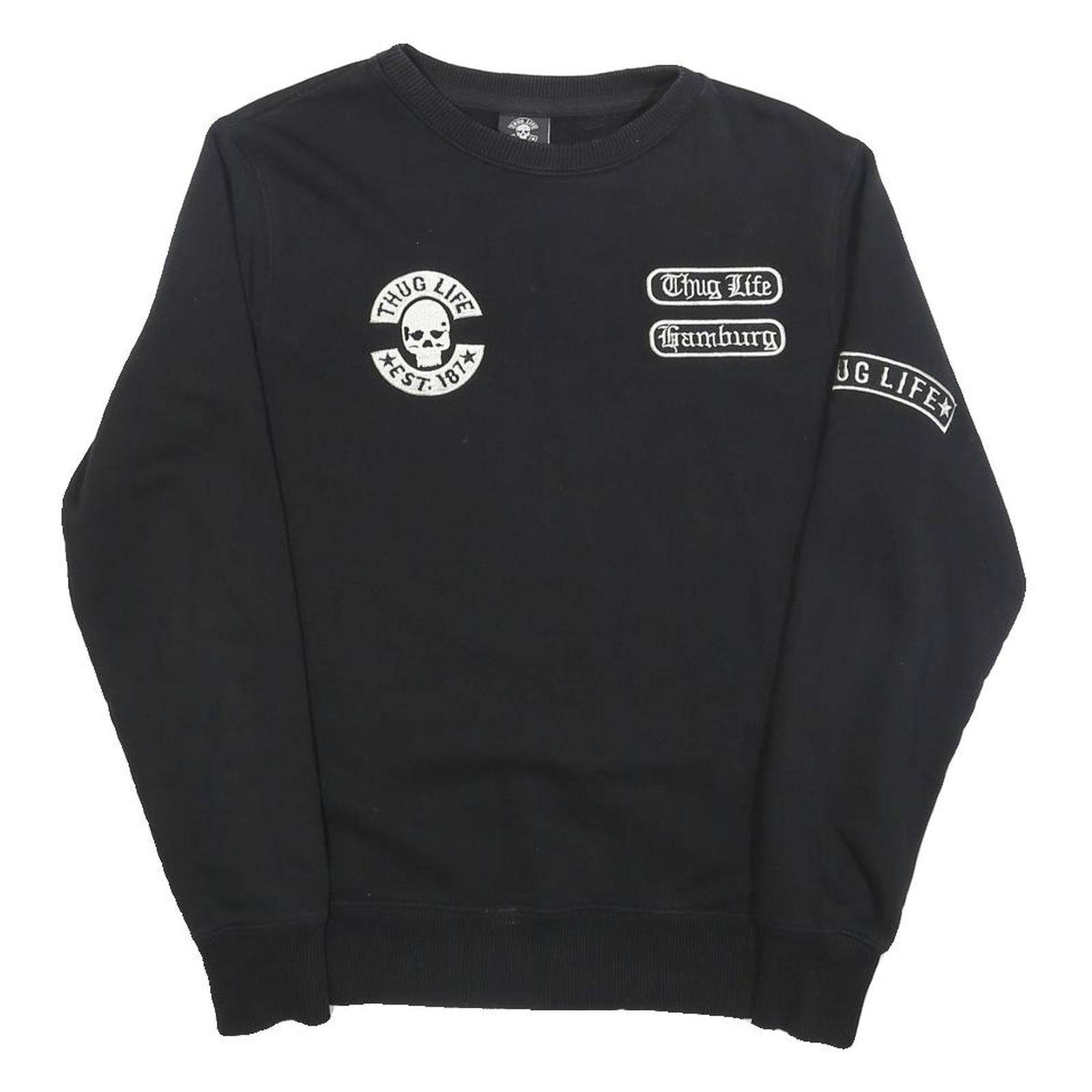 Buy THUG LIFE Mens Black Crew Neck S Skull Print Cotton Blend Sweatshirt Refurbished - $27.29 THUG LIFE Mens Black Crew Neck S Skull Print Cotton Blend Sweatshirt Refurbished - N/A refurbished available on Cerqular