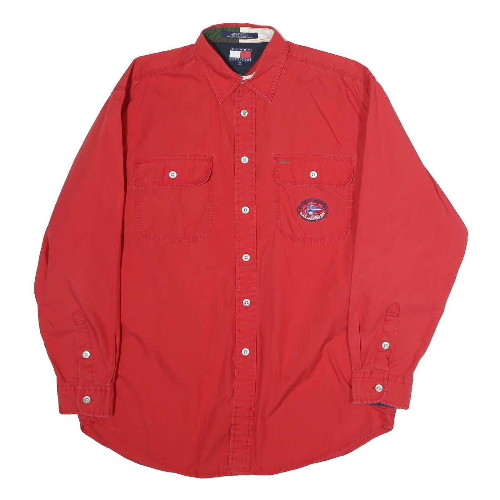 Buy TOMMY HILFIGER Mens Red Sailing Crest Shirt M Classic Cotton Long Sleeve Refurbished - $45.49 TOMMY HILFIGER Mens Red Sailing Crest Shirt M Classic Cotton Long Sleeve Refurbished - N/A refurbished available on Cerqular