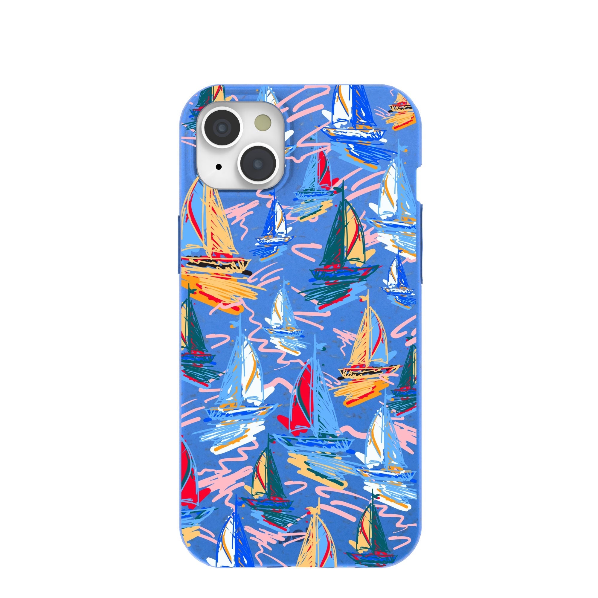 Electric Blue Dockside Dreams iPhone 15 Plus Case Refurbished - Pela Case refurbished available on Cerqular
