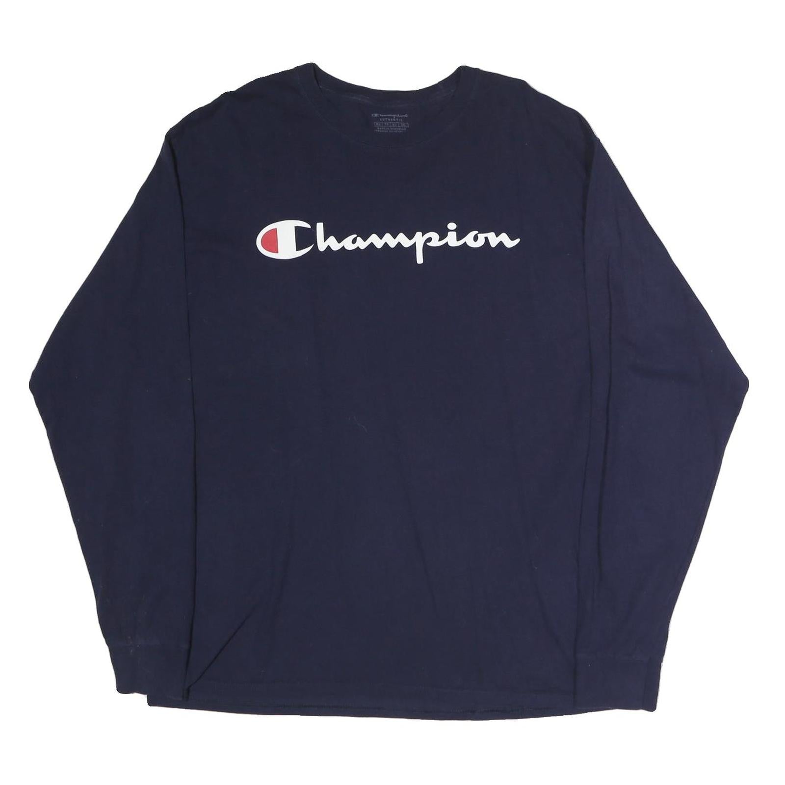 Buy CHAMPION Mens Blue Long Sleeve Crew Neck Graphic T-Shirt XL Cotton Refurbished - $27.29 CHAMPION Mens Blue Long Sleeve Crew Neck Graphic T-Shirt XL Cotton Refurbished - N/A refurbished available on Cerqular
