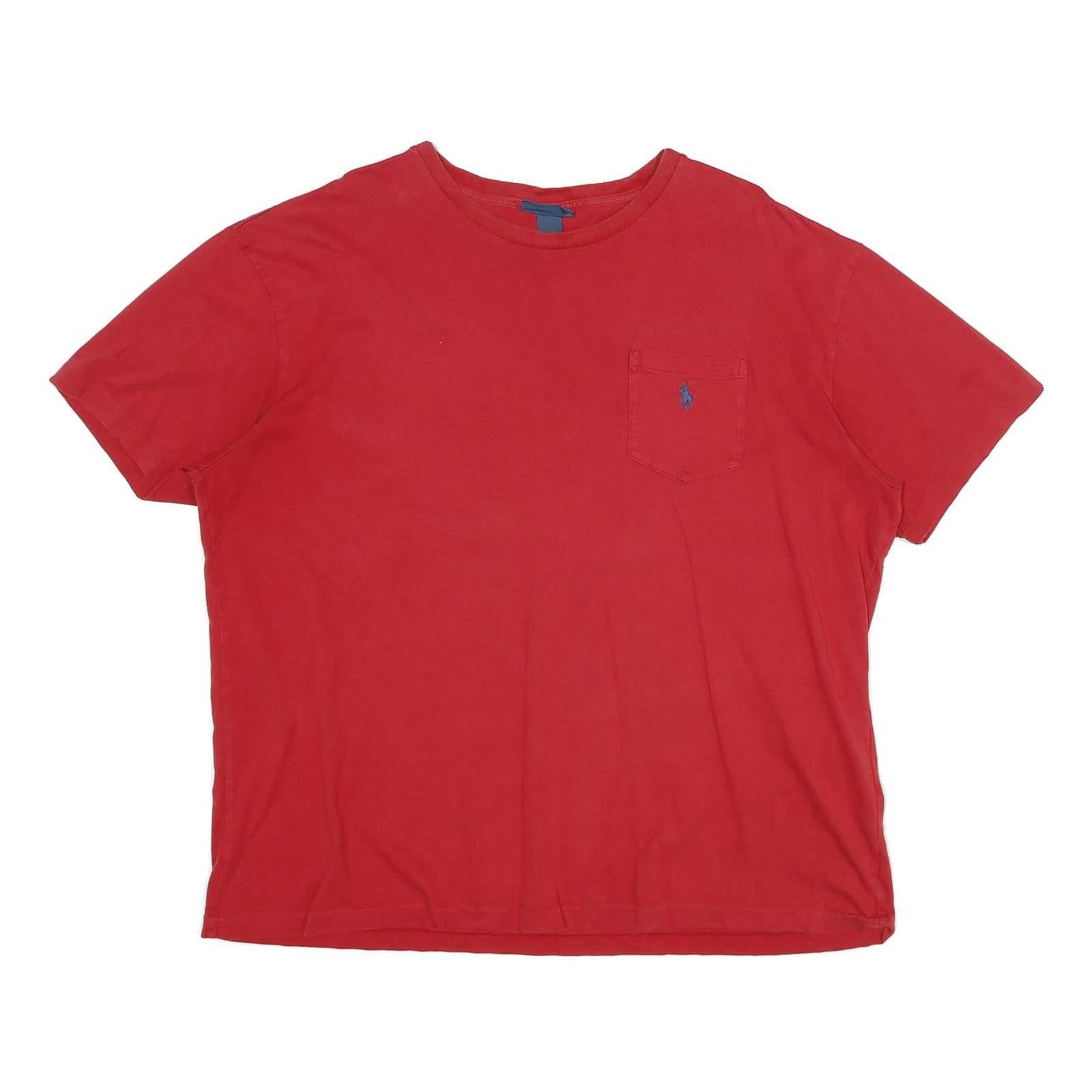 POLO RALPH LAUREN Mens Red Pocket T-Shirt XL Short Sleeve Crew Neck Casual Refurbished - N/A refurbished available on Cerqular