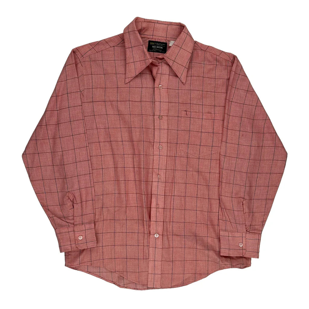 Jc Penny Checked Shirt - XL Red Cotton Refurbished - Thrifted (note: this is a term often used to describe second- refurbished available on Cerqular