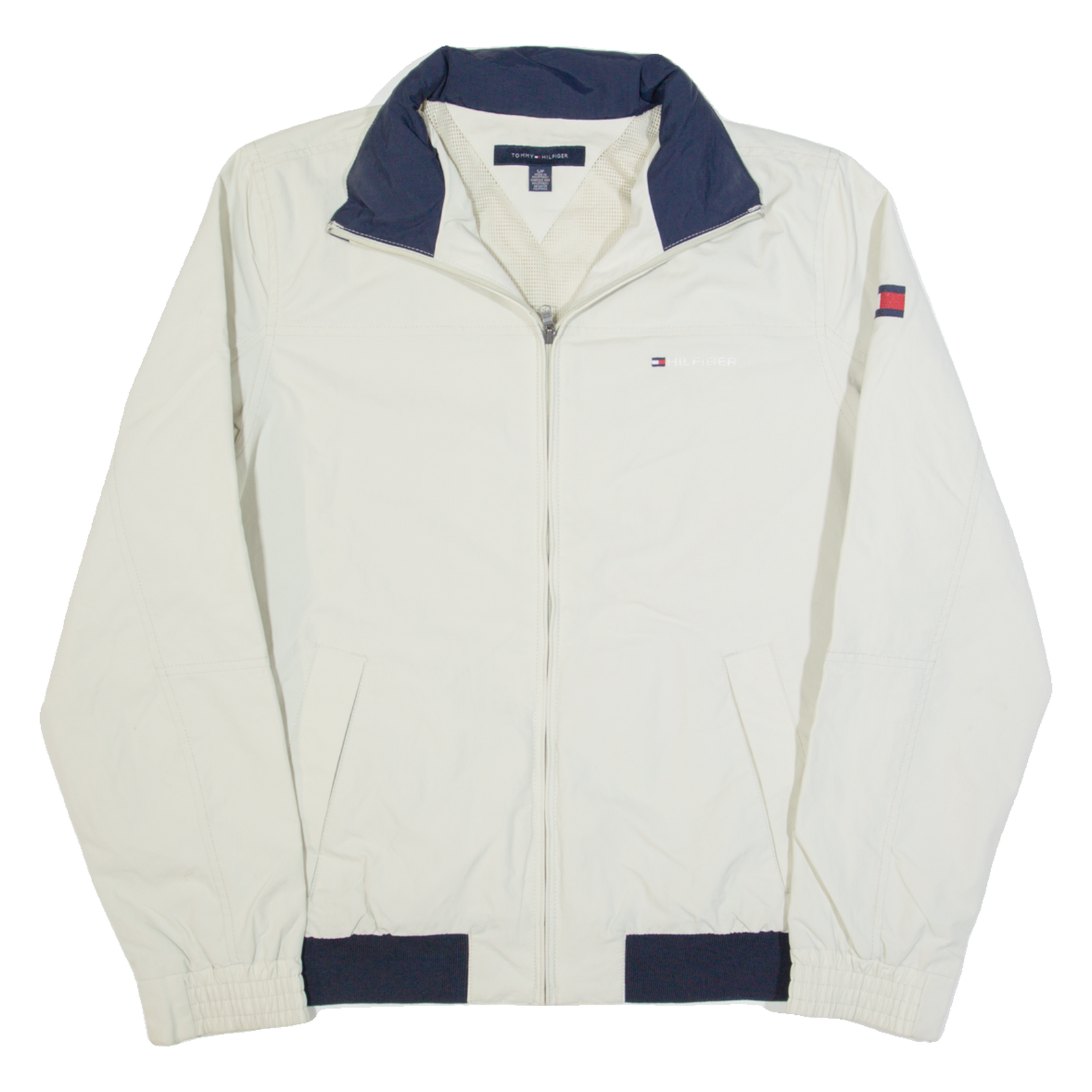 TOMMY HILFIGER Mens Bomber Jacket Cream S Refurbished - N/A refurbished available on Cerqular