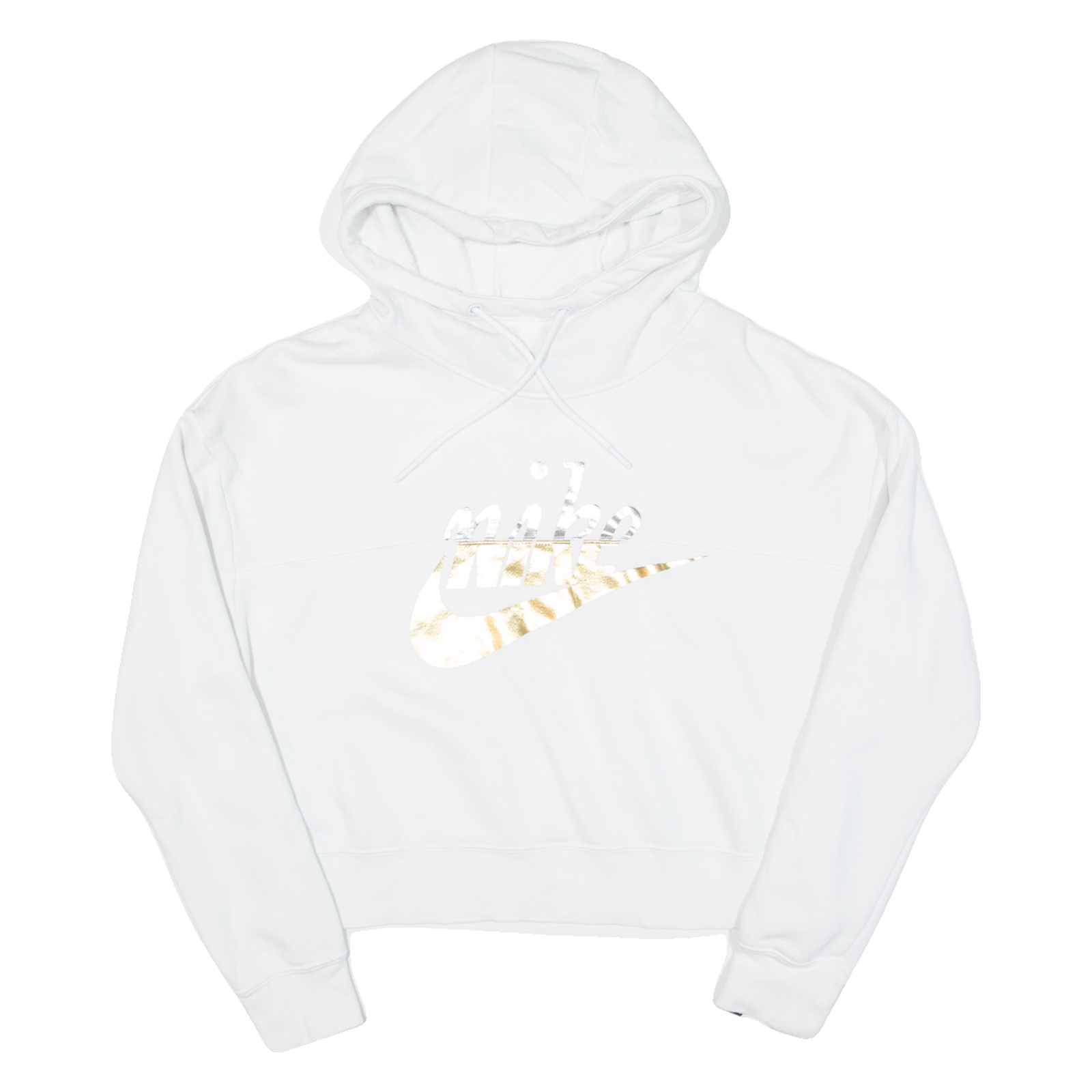 NIKE Cropped Womens White Hoodie XS Refurbished - N/A refurbished available on Cerqular